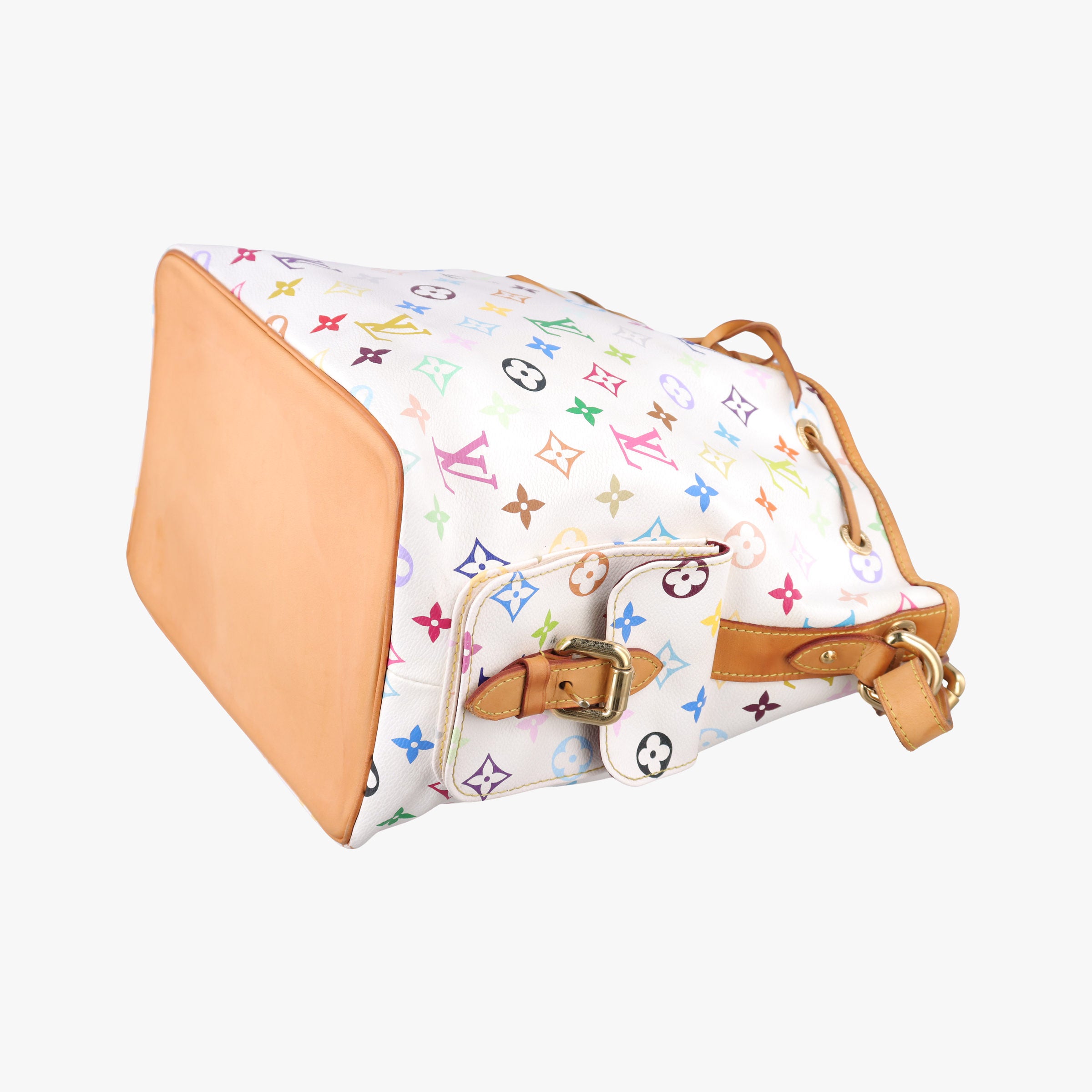 Pre-owned Louis Vuitton Petit NOe white Monogram Multicolor M42229 shoulderbag | stylenewstar