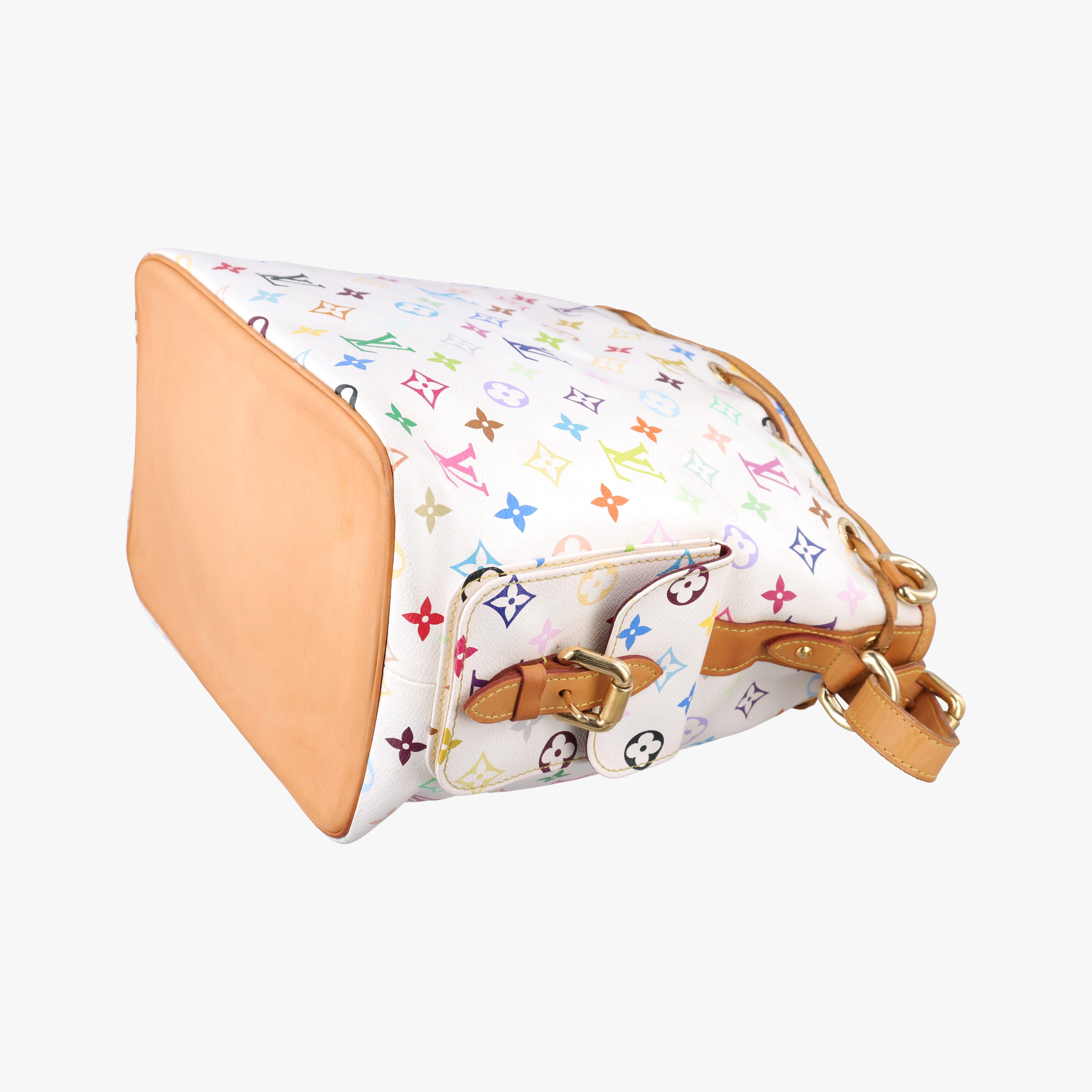 Pre-owned Louis Vuitton Petit NOe white Monogram Multicolor M42229 shoulderbag | stylenewstar