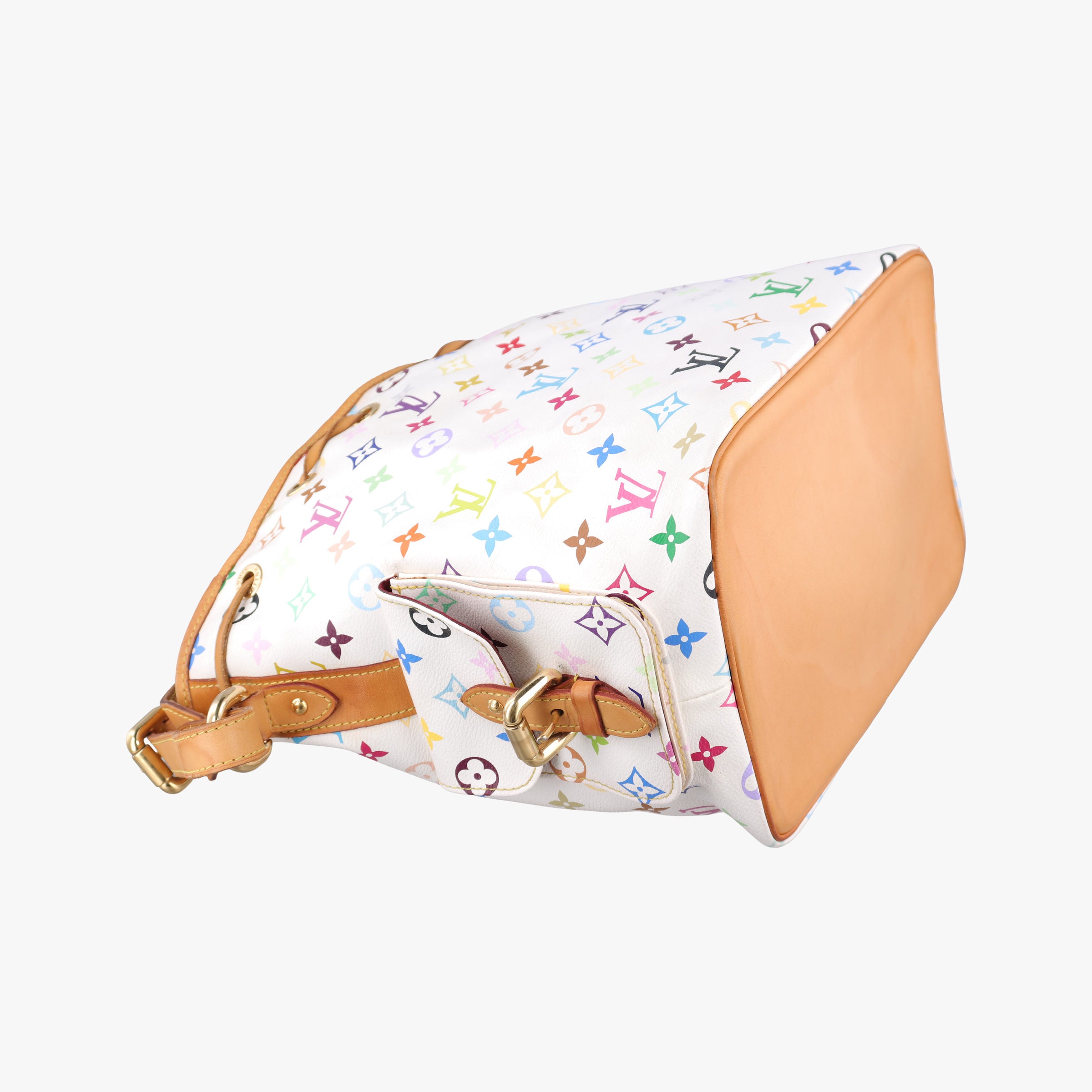 Pre-owned Louis Vuitton Petit NOe white Monogram Multicolor M42229 shoulderbag | stylenewstar
