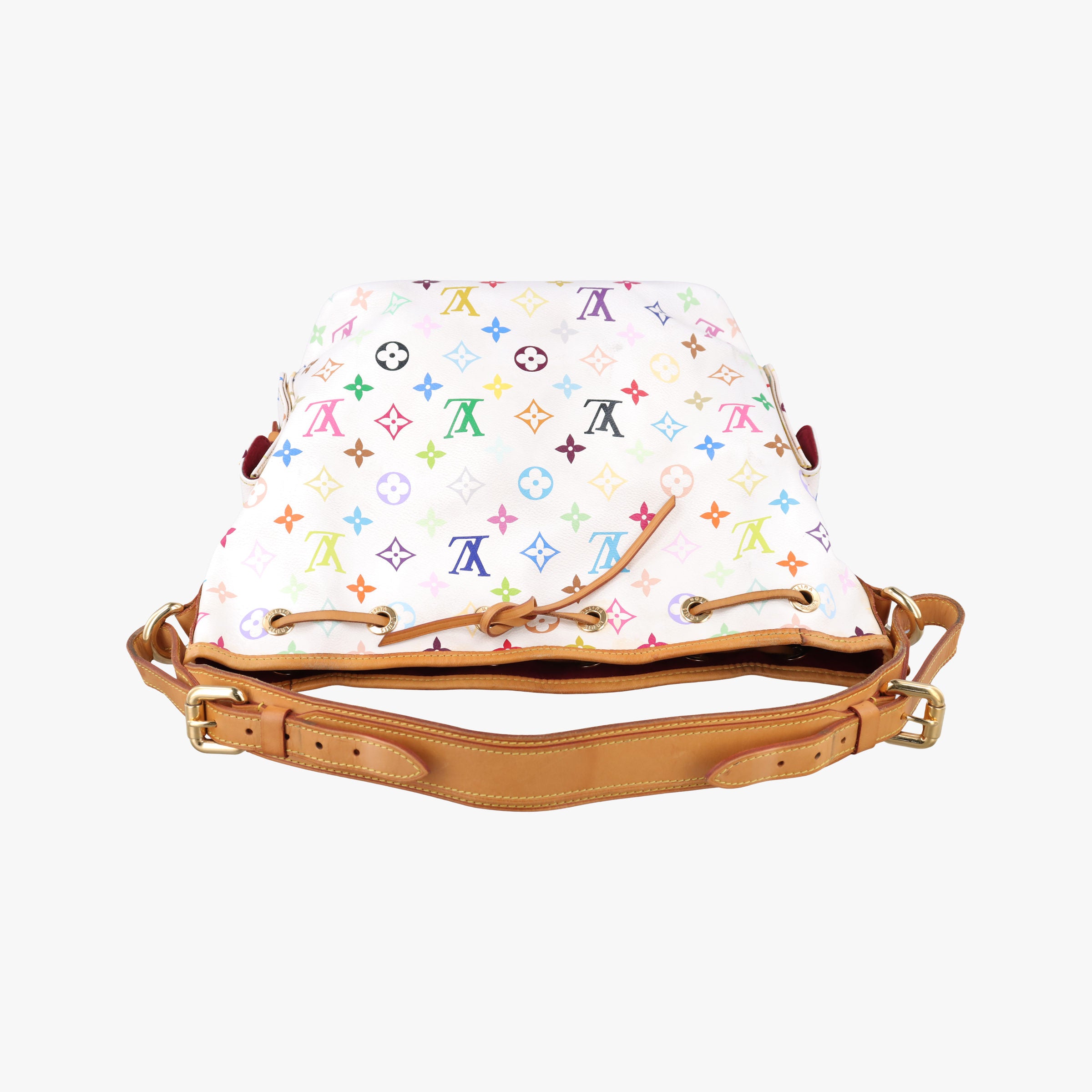 Pre-owned Louis Vuitton Petit NOe white Monogram Multicolor M42229 shoulderbag | stylenewstar