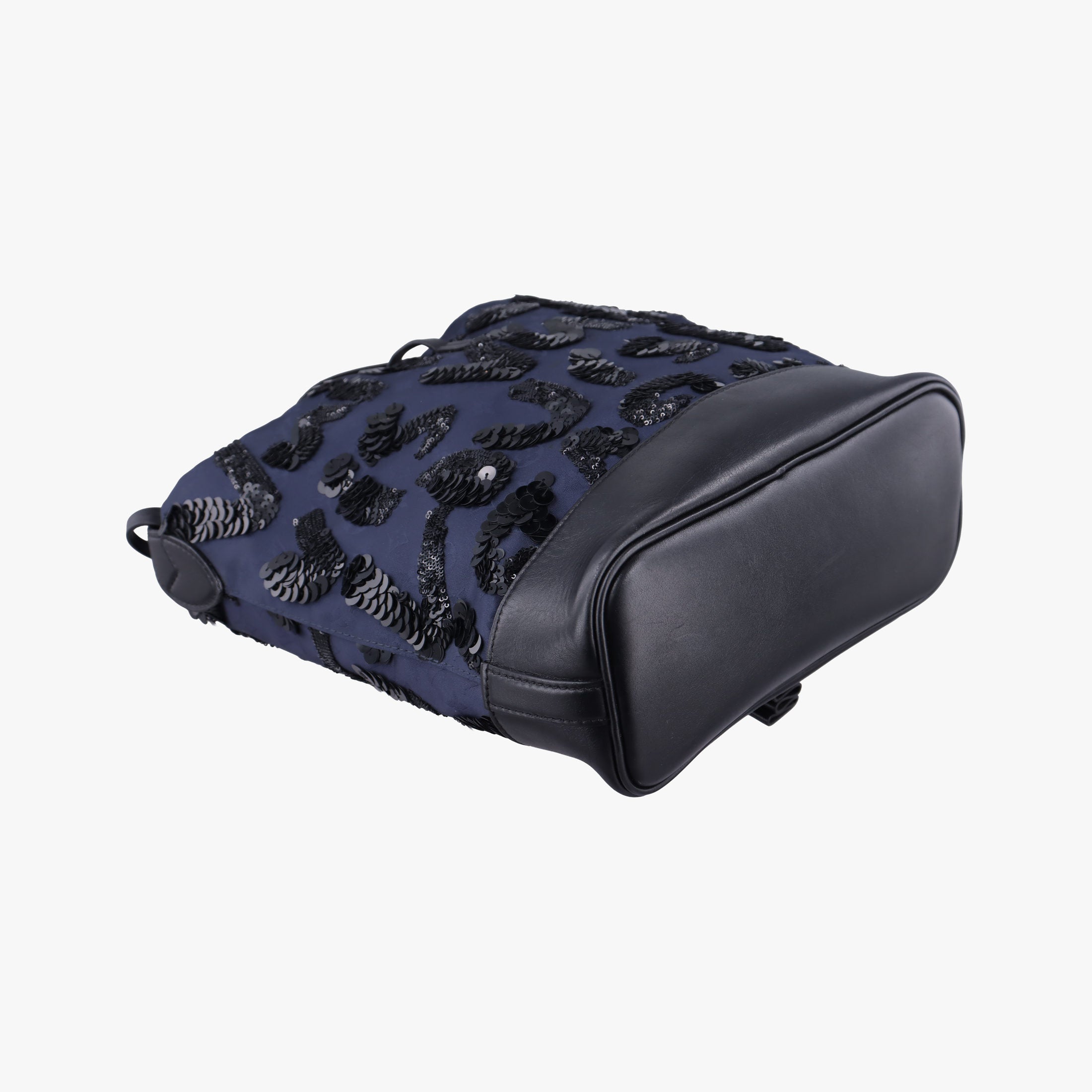 Pre-owned Louis Vuitton Spotlight PM Midnight Blue Monogram Satin × Sequins × Leather M94601 handbag | stylenewstar