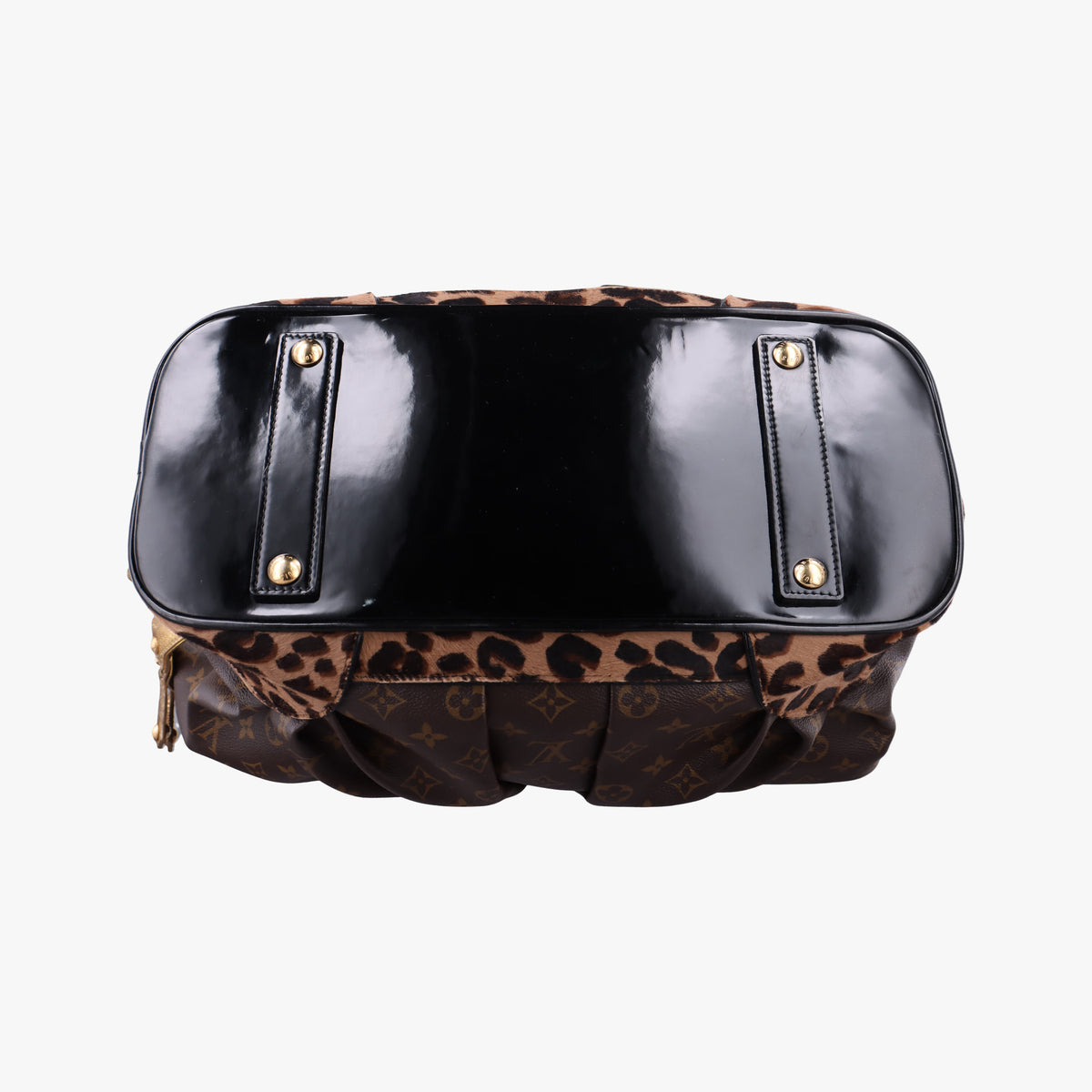 Pre-owned Louis Vuitton Leopard steamer bag Brown x Multi Monogram Canvas x ponyhair  shoulderbag | stylenewstar