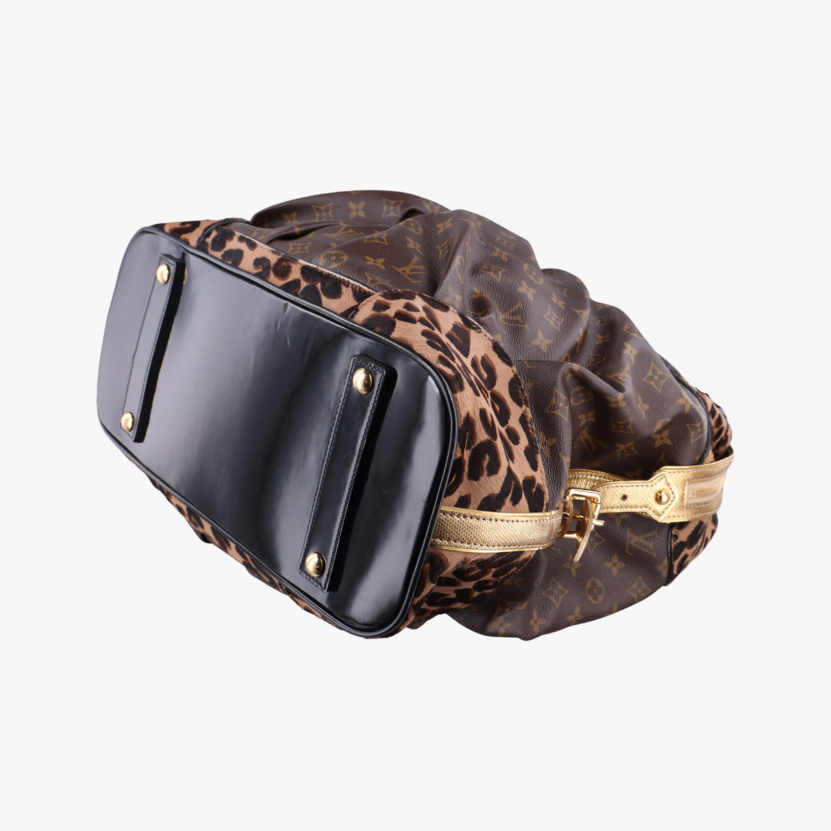 Pre-owned Louis Vuitton Leopard steamer bag Brown x Multi Monogram Canvas x ponyhair  shoulderbag | stylenewstar