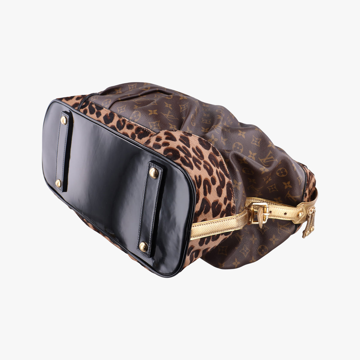 Pre-owned Louis Vuitton Leopard steamer bag Brown x Multi Monogram Canvas x ponyhair  shoulderbag | stylenewstar
