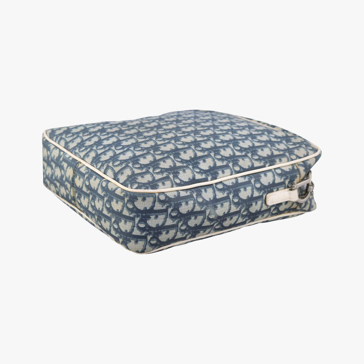 Pre-owned Christian Dior Trotter Blue Coated Canvas Leather  shoulderbag | stylenewstar