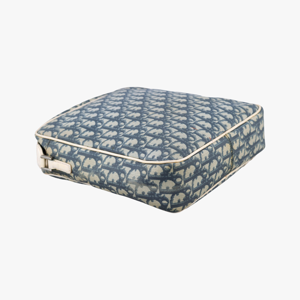 Pre-owned Christian Dior Trotter Blue Coated Canvas Leather  shoulderbag | stylenewstar