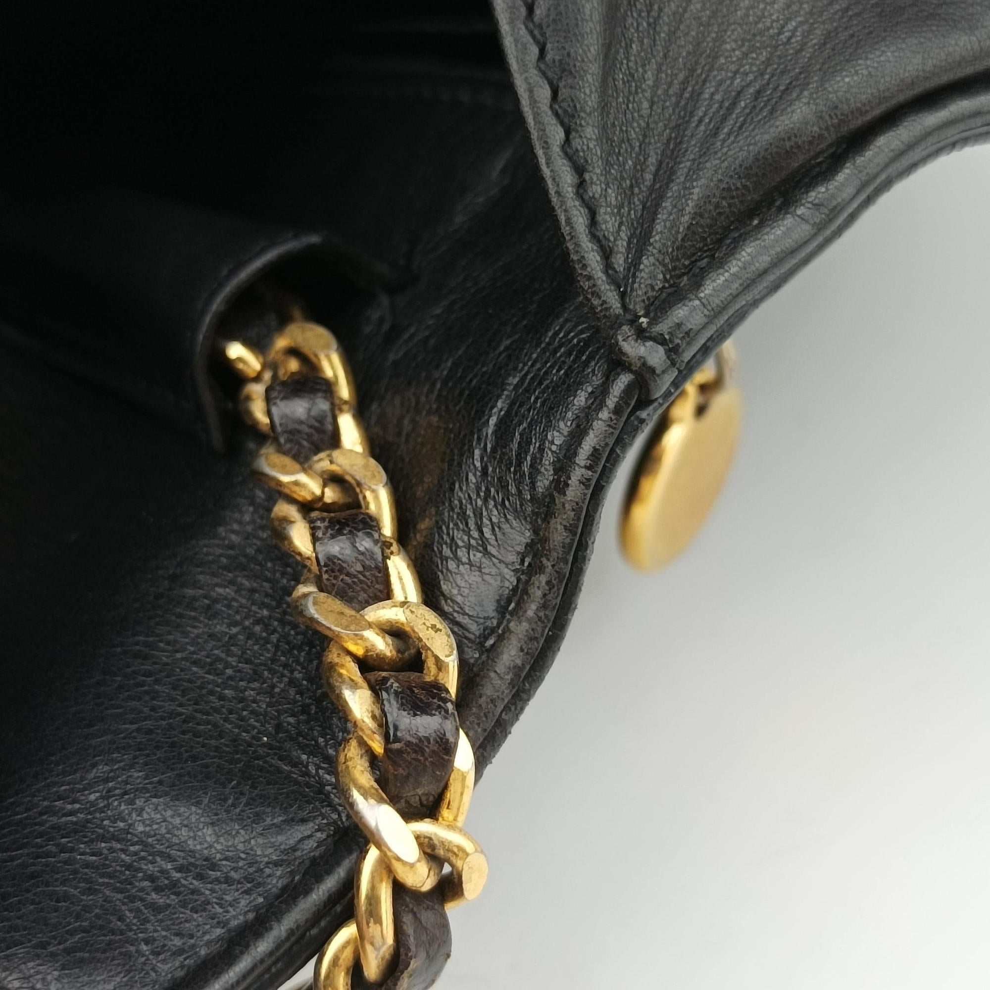 Pre-owned Chanel CocoMark Black Patent leather A05281 shoulderbag | stylenewstar