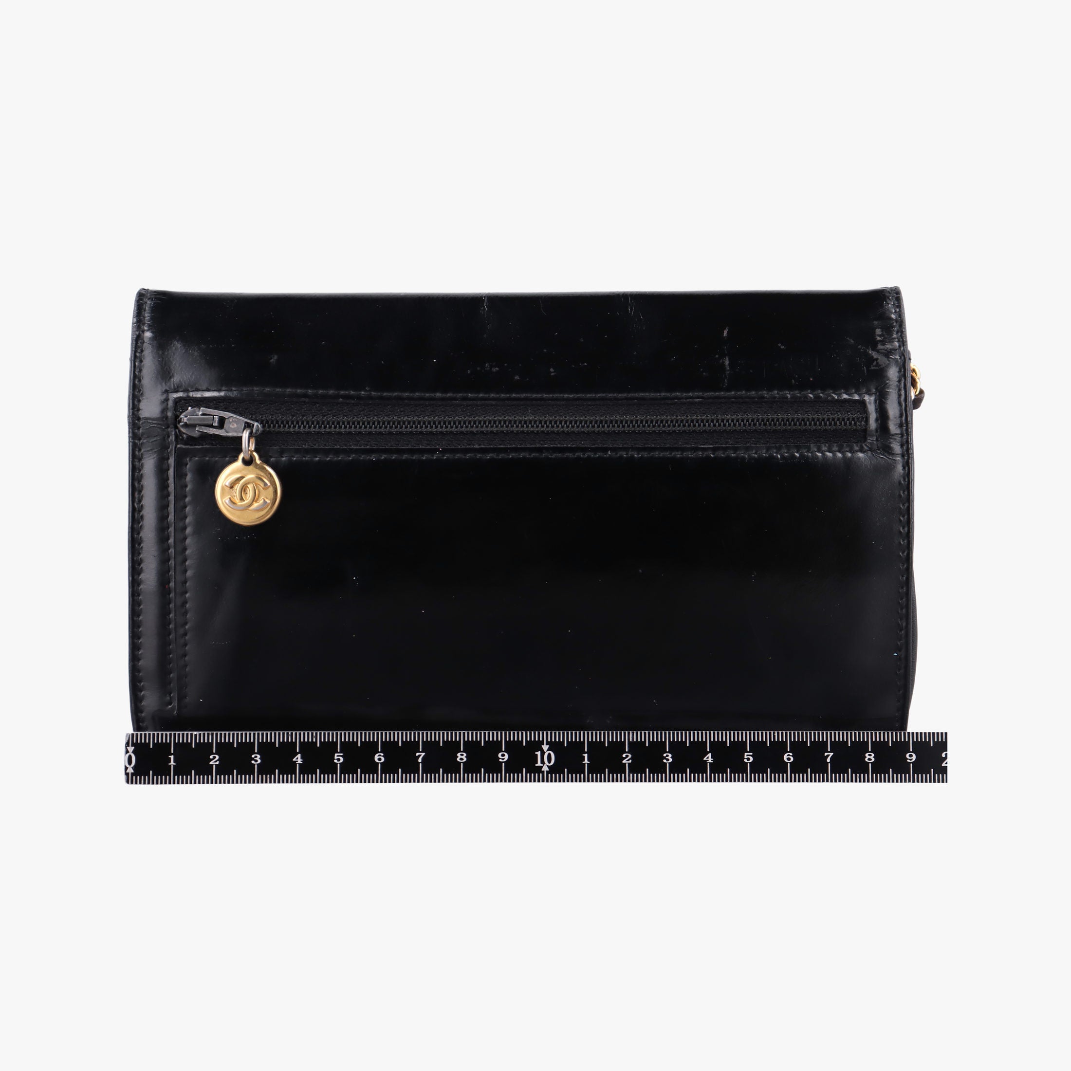 Pre-owned Chanel CocoMark Black Patent leather A05281 shoulderbag | stylenewstar