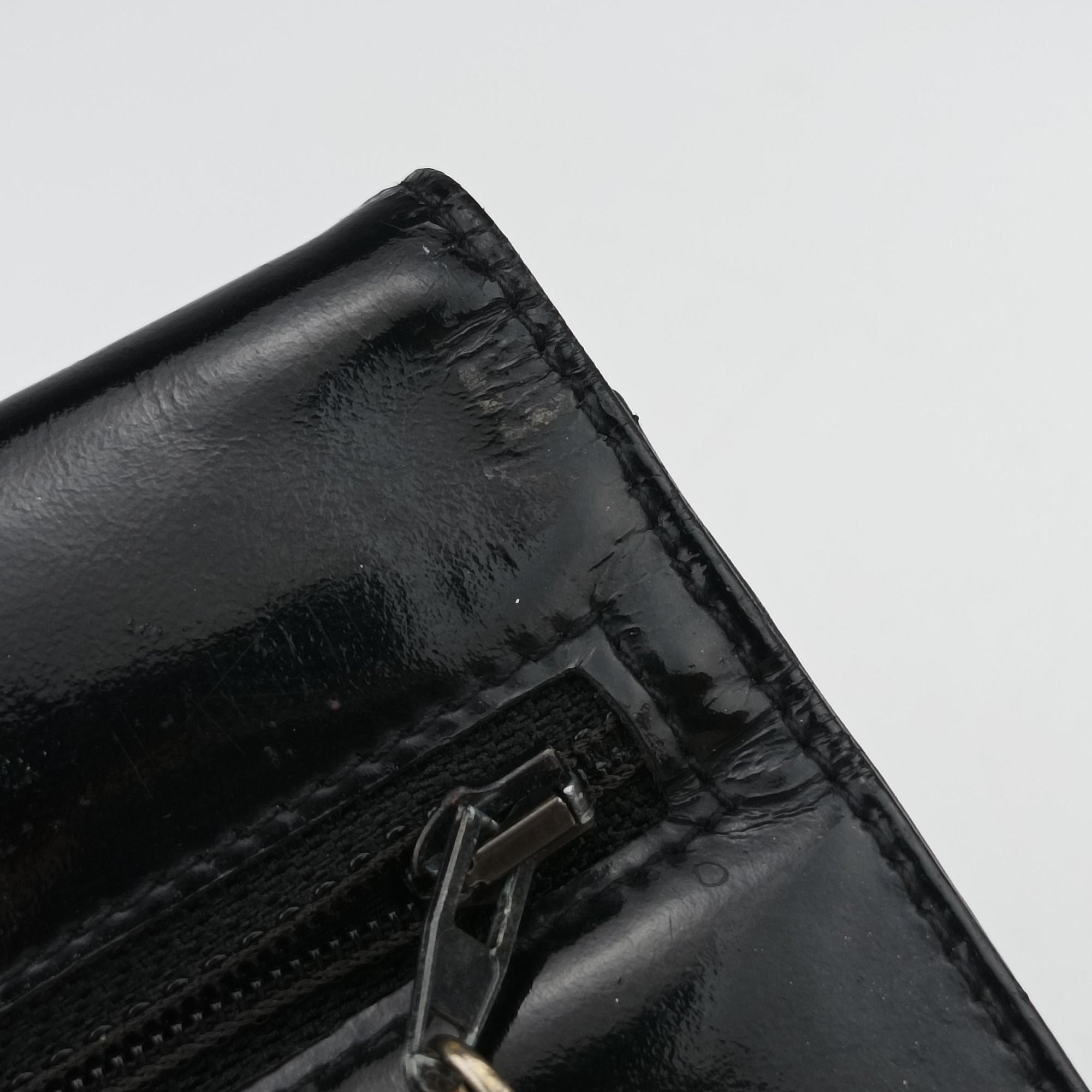Pre-owned Chanel CocoMark Black Patent leather A05281 shoulderbag | stylenewstar