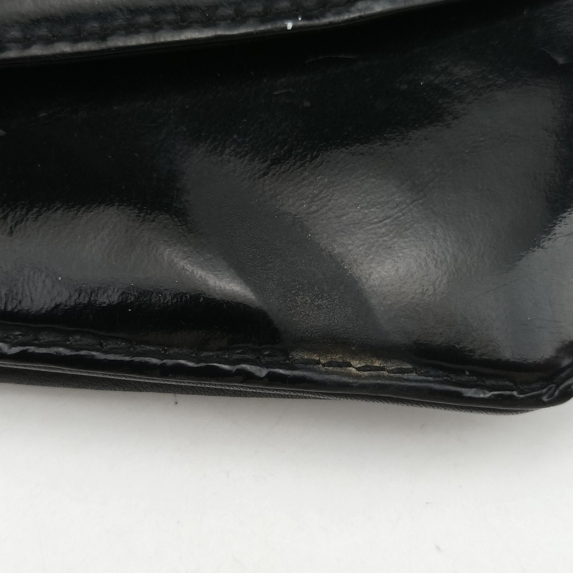 Pre-owned Chanel CocoMark Black Patent leather A05281 shoulderbag | stylenewstar