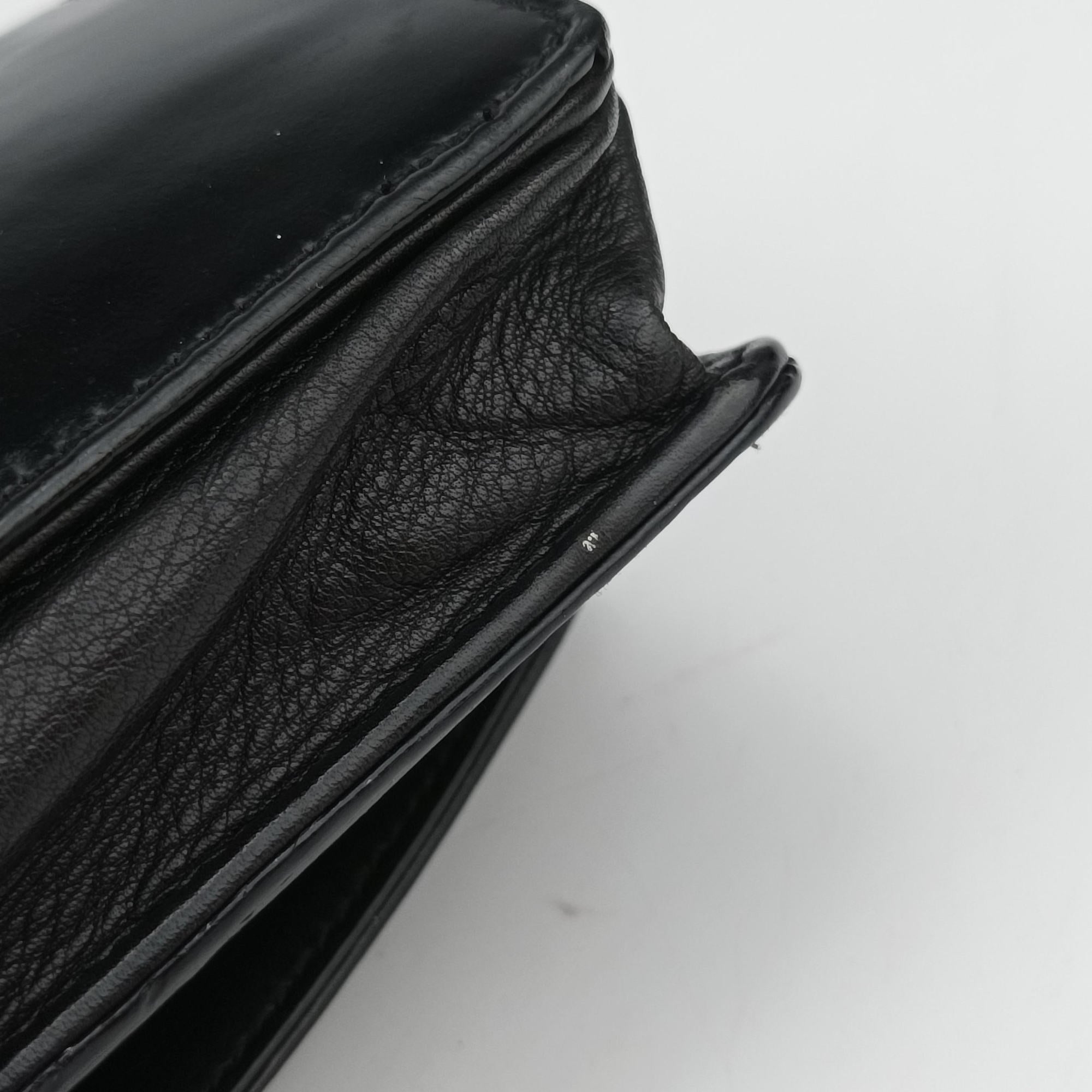 Pre-owned Chanel CocoMark Black Patent leather A05281 shoulderbag | stylenewstar