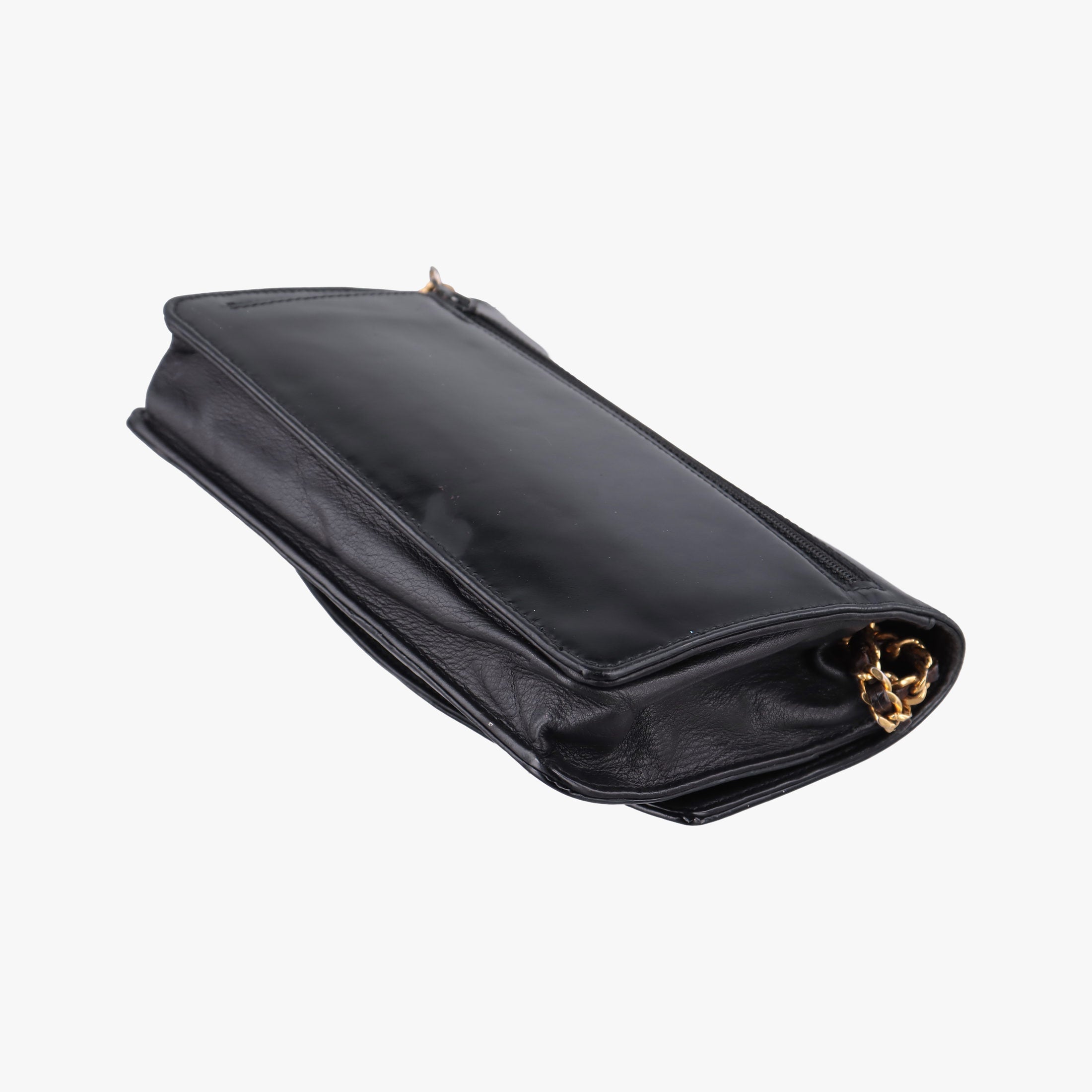 Pre-owned Chanel CocoMark Black Patent leather A05281 shoulderbag | stylenewstar