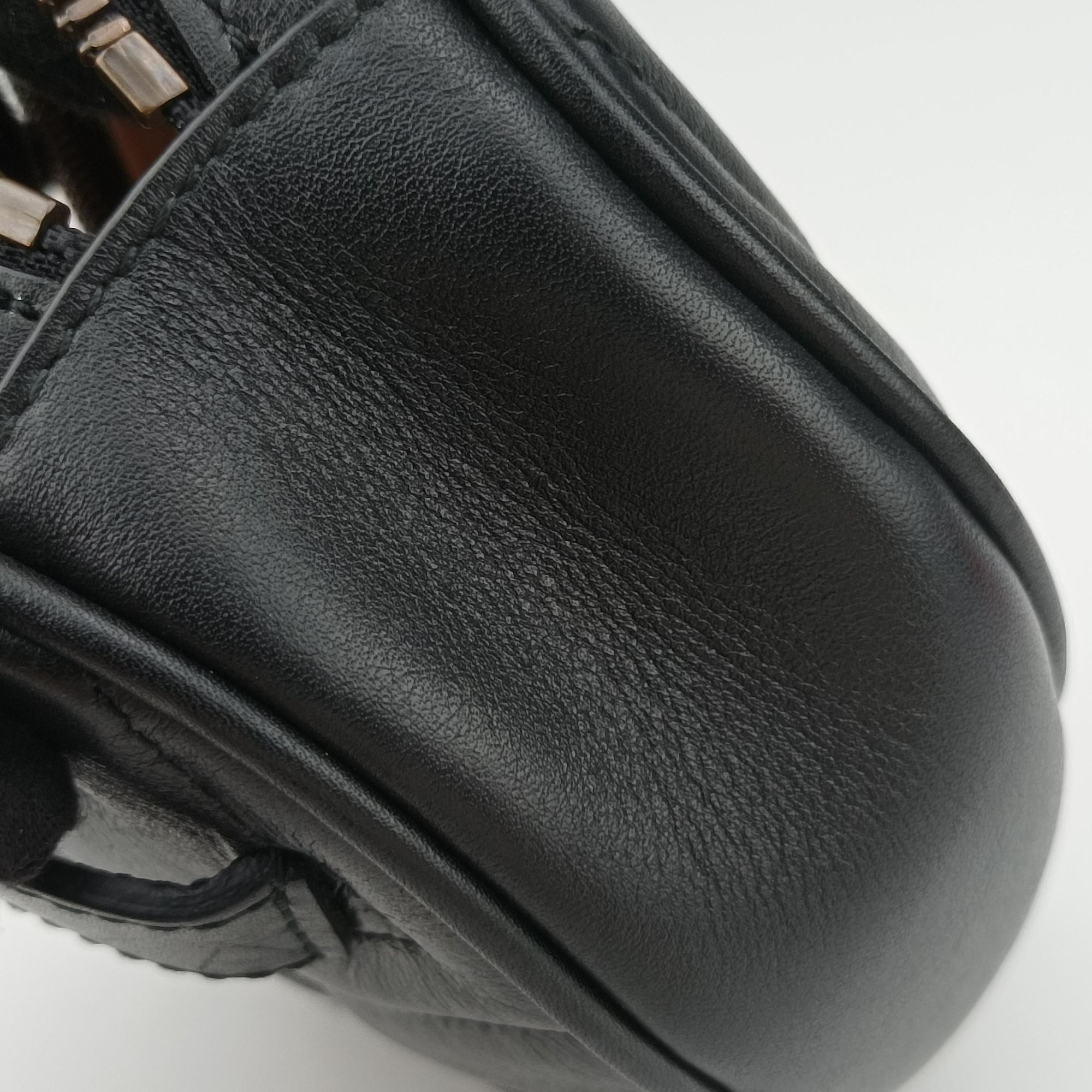 Secondhand Gucci GG Marmont Black Leather 476434 bum bag/waist bag | stylenewstar