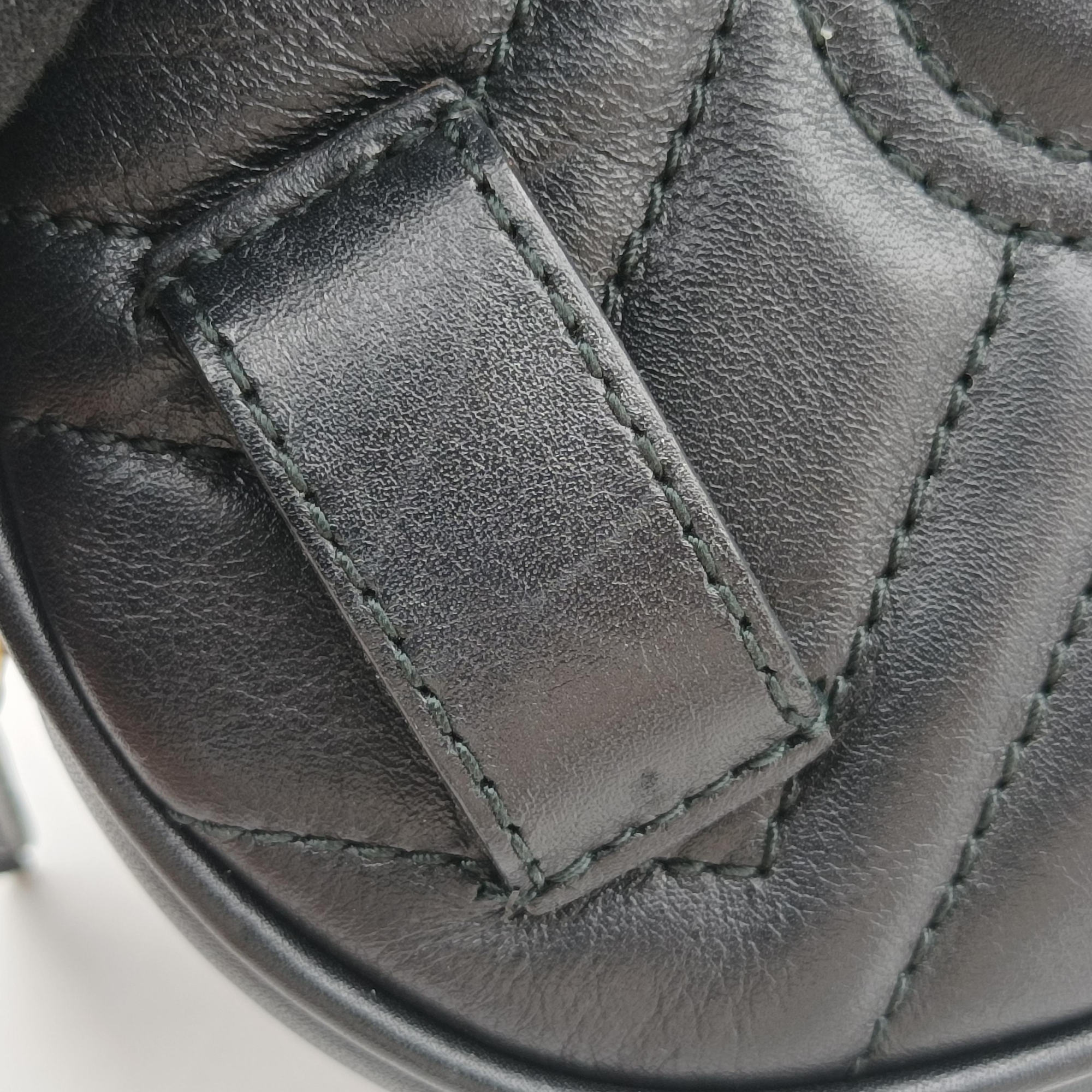 Secondhand Gucci GG Marmont Black Leather 476434 bum bag/waist bag | stylenewstar