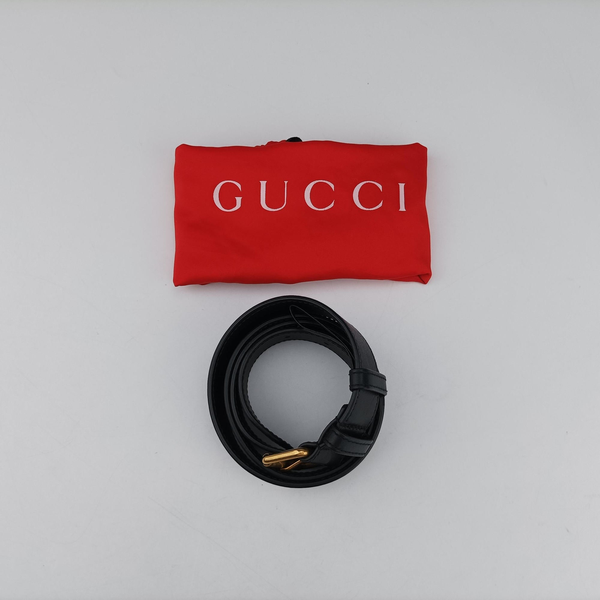 Secondhand Gucci GG Marmont Black Leather 476434 bum bag/waist bag | stylenewstar