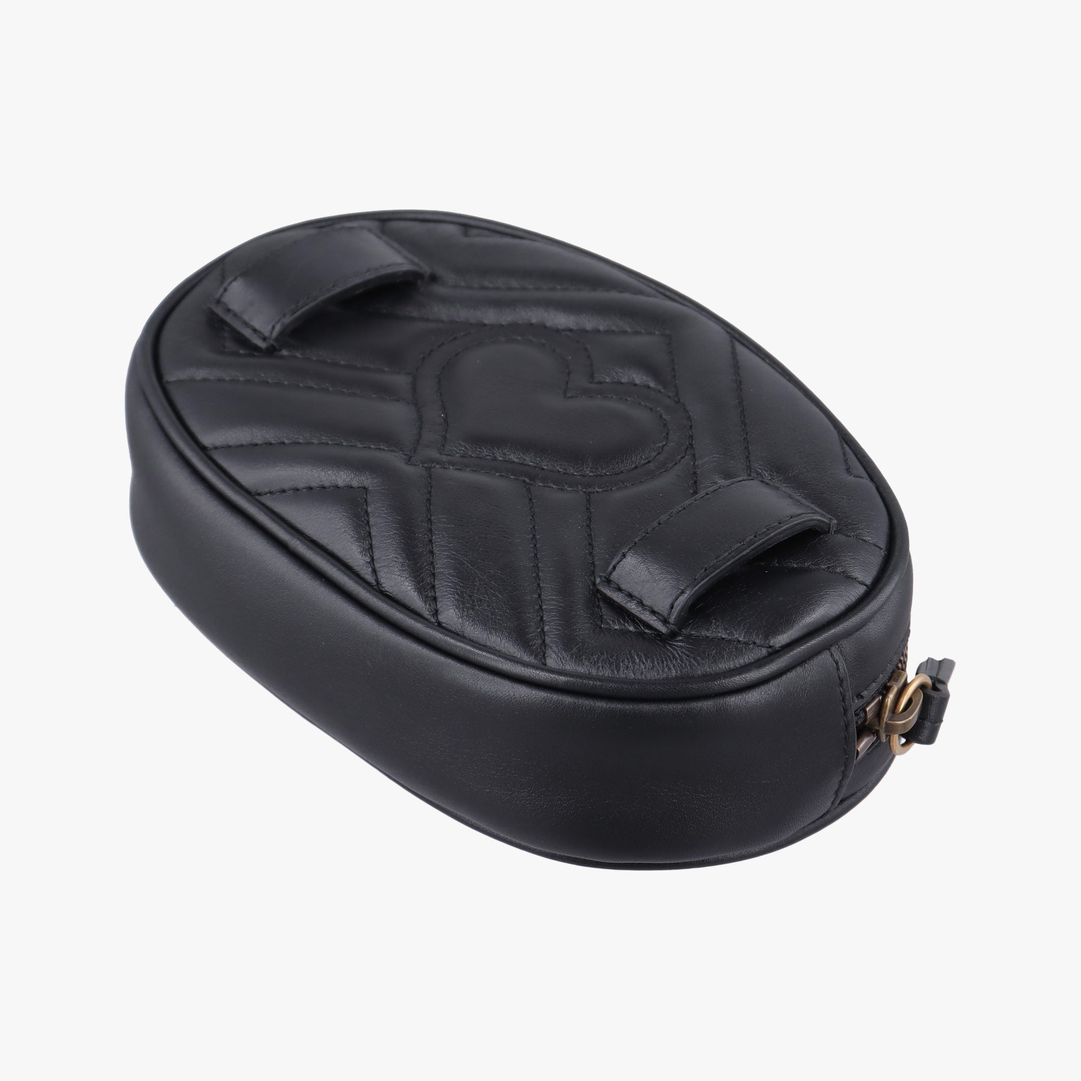 Secondhand Gucci GG Marmont Black Leather 476434 bum bag/waist bag | stylenewstar