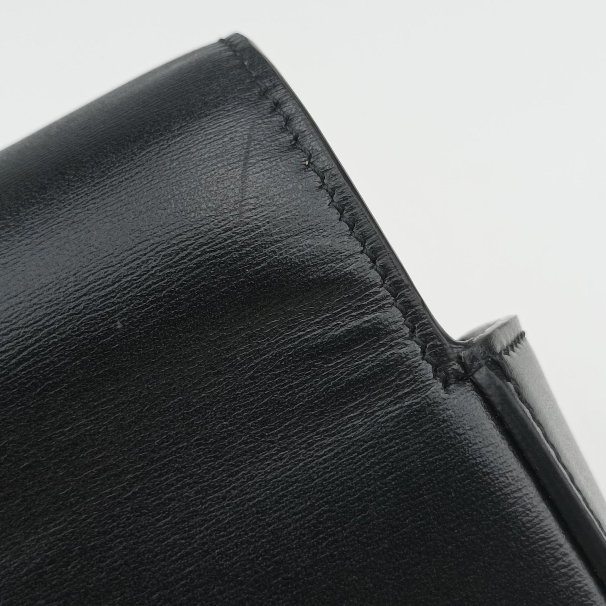 Pre-owned Celine Triomphe Black Leather  shoulderbag | stylenewstar