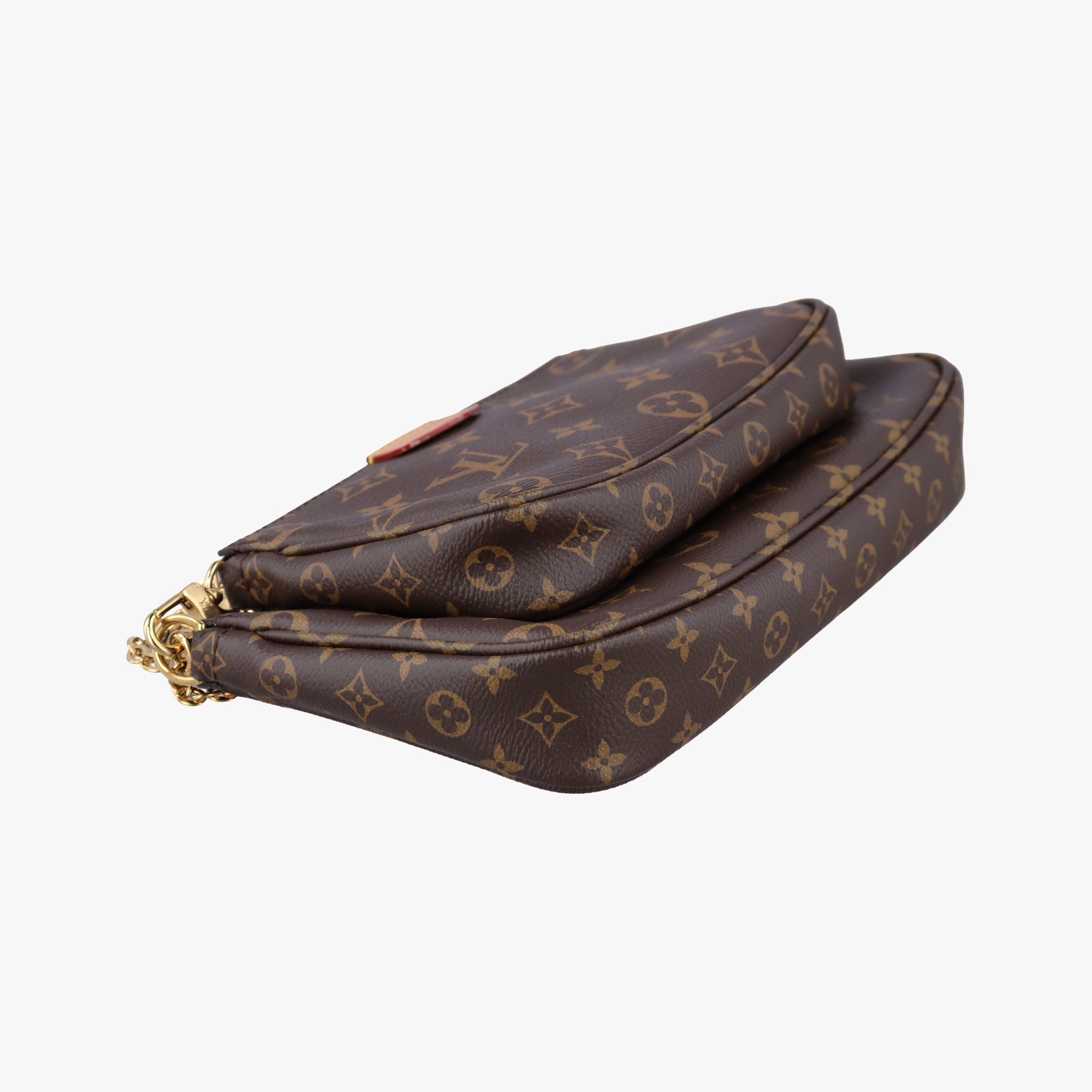 Vintage Louis Vuitton MULTI POCHETTE ACCESSOIRES MARRON×ROSE CLAIRE Monogram Canvas M44840 shoulderbag | stylenewstar