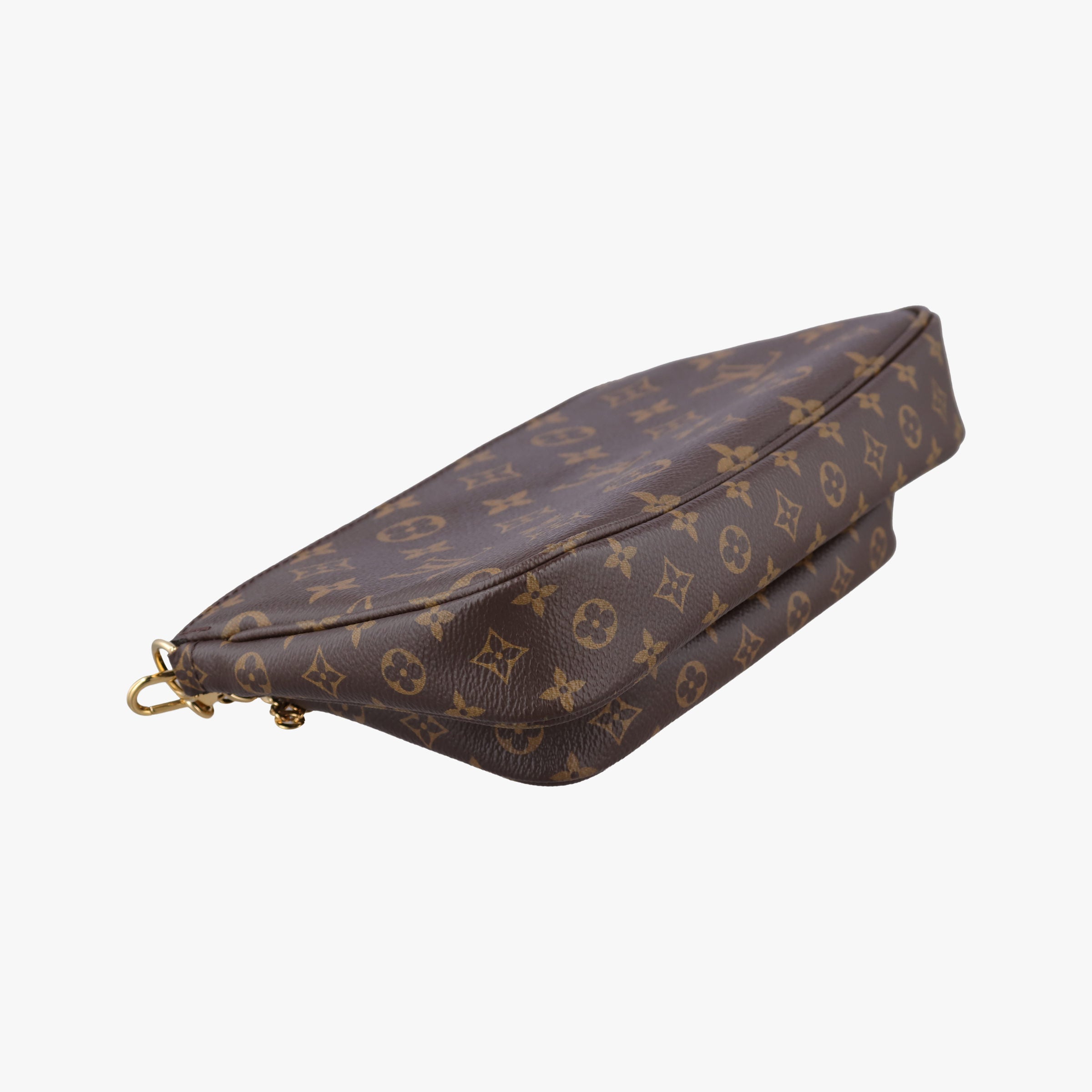 Vintage Louis Vuitton MULTI POCHETTE ACCESSOIRES MARRON×ROSE CLAIRE Monogram Canvas M44840 shoulderbag | stylenewstar