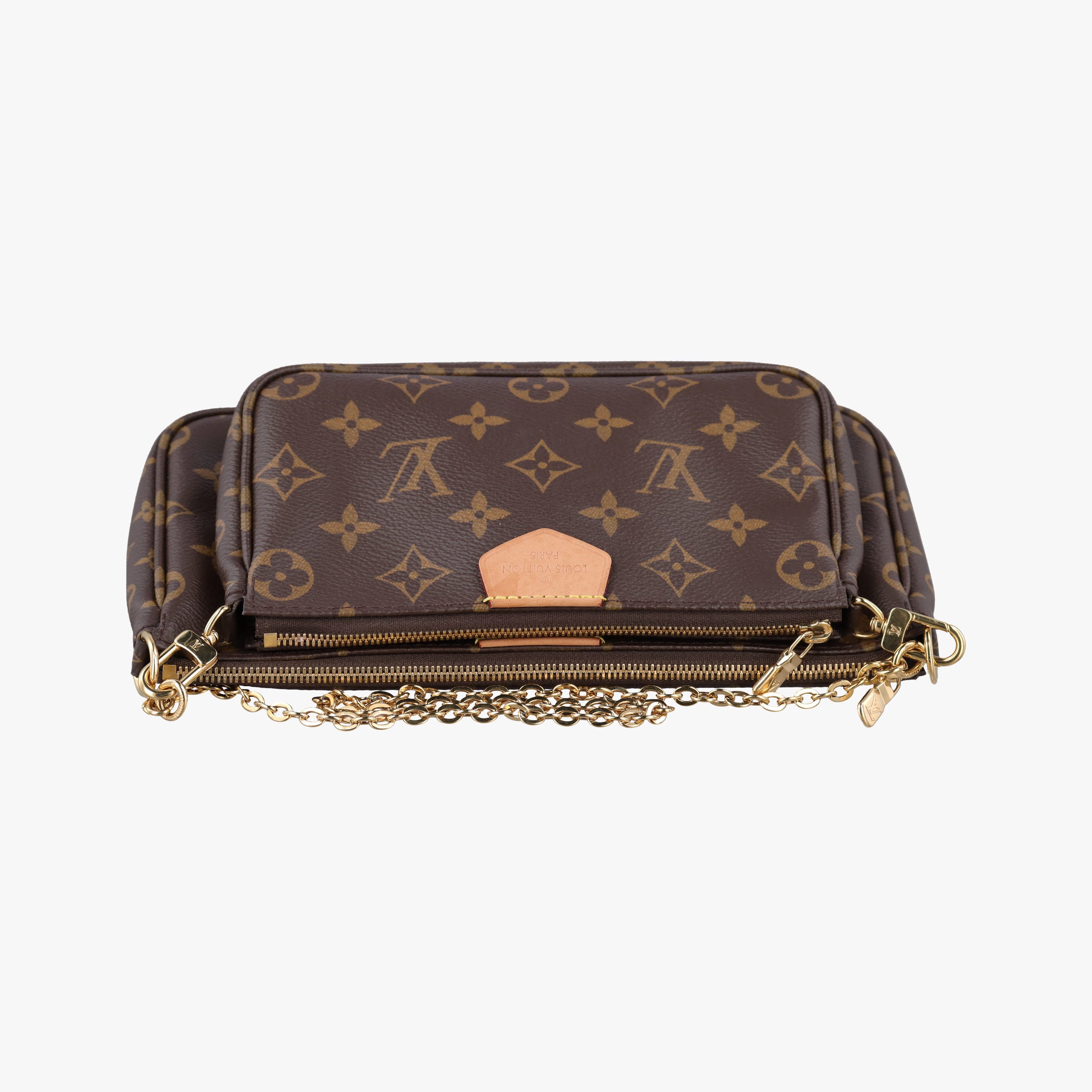 Vintage Louis Vuitton MULTI POCHETTE ACCESSOIRES MARRON×ROSE CLAIRE Monogram Canvas M44840 shoulderbag | stylenewstar