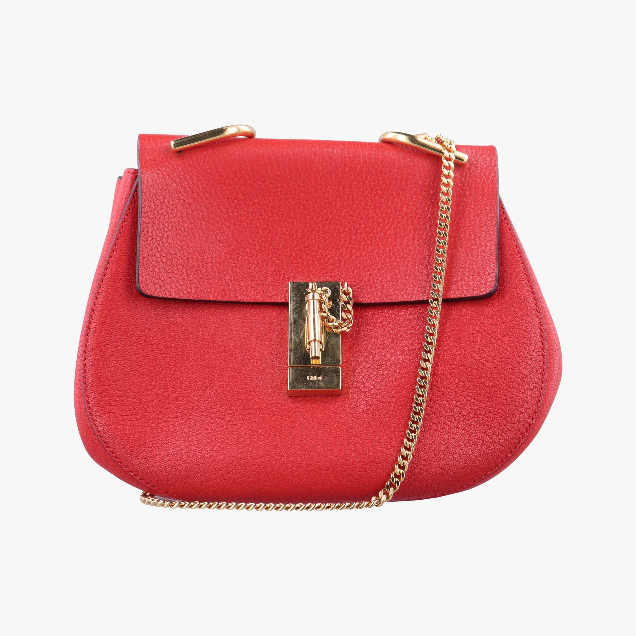 Pre-owned Chloe DREW Red Leather  shoulderbag | stylenewstar