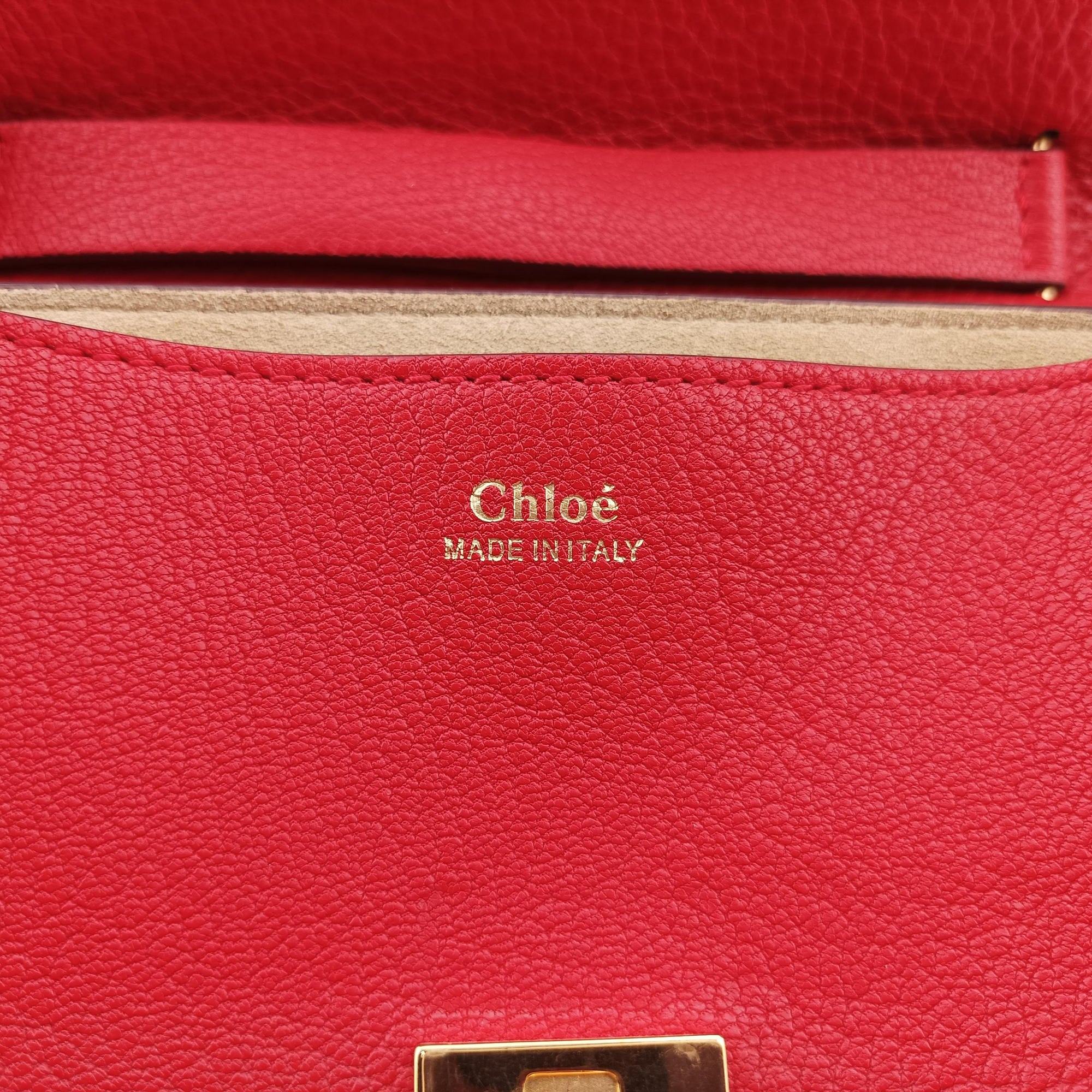 Pre-owned Chloe DREW Red Leather  shoulderbag | stylenewstar
