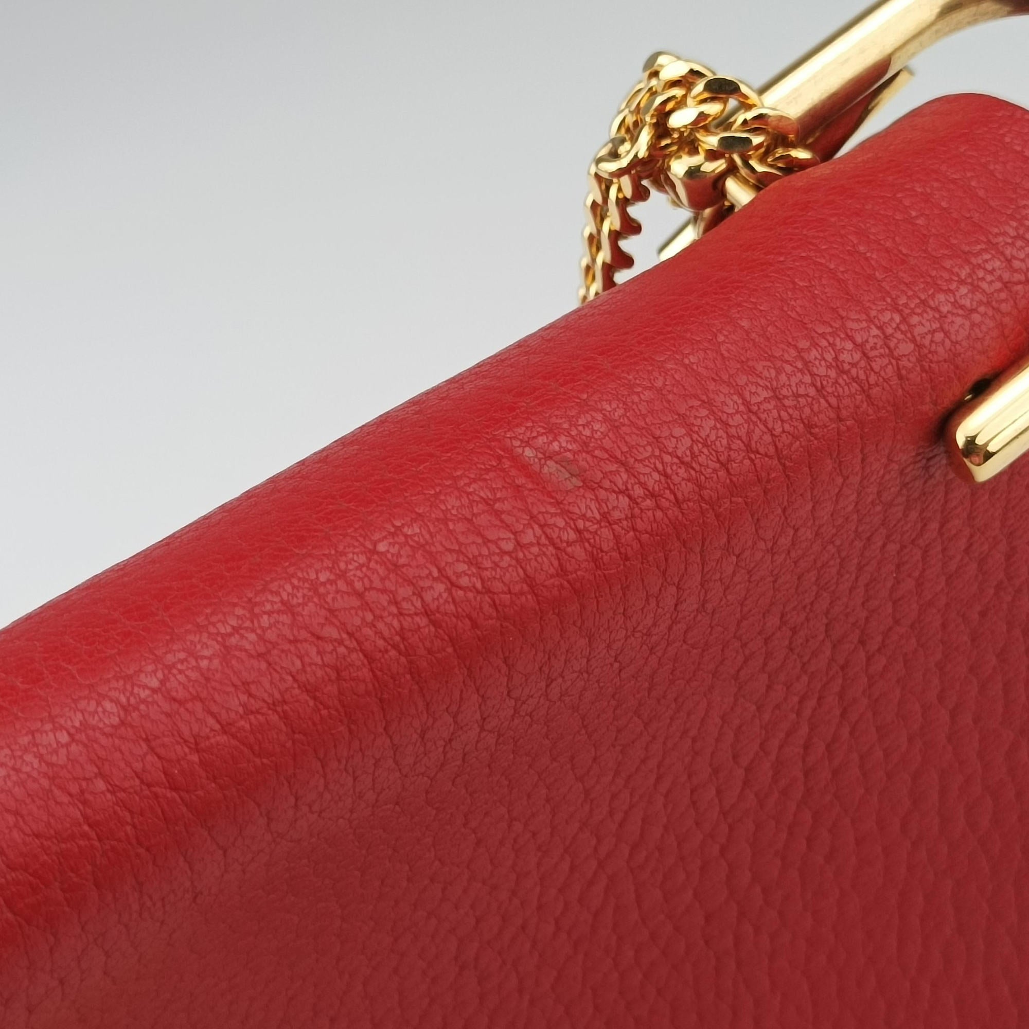 Pre-owned Chloe DREW Red Leather  shoulderbag | stylenewstar