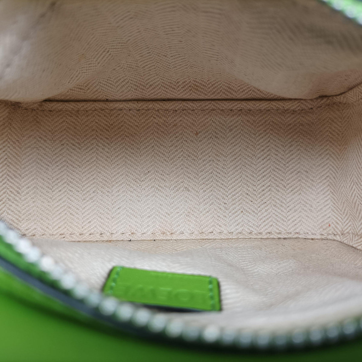 Pre-owned Loewe Puzzle Nano Green Leather  shoulderbag | stylenewstar