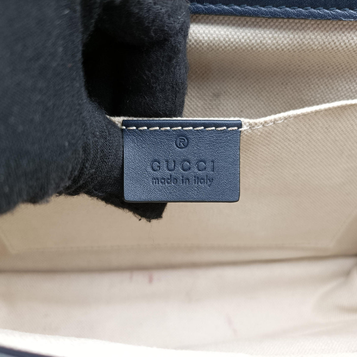 Pre-owned Gucci Dionysus Navy×green×red Leather 448075 handbag | stylenewstar