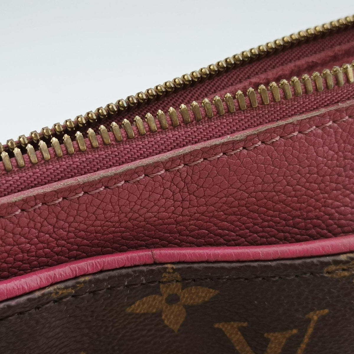 Secondhand Louis Vuitton PALLAS brown×Rose Bruyere Monogram Canvas×calf leather M43705 shoulderbag | stylenewstar