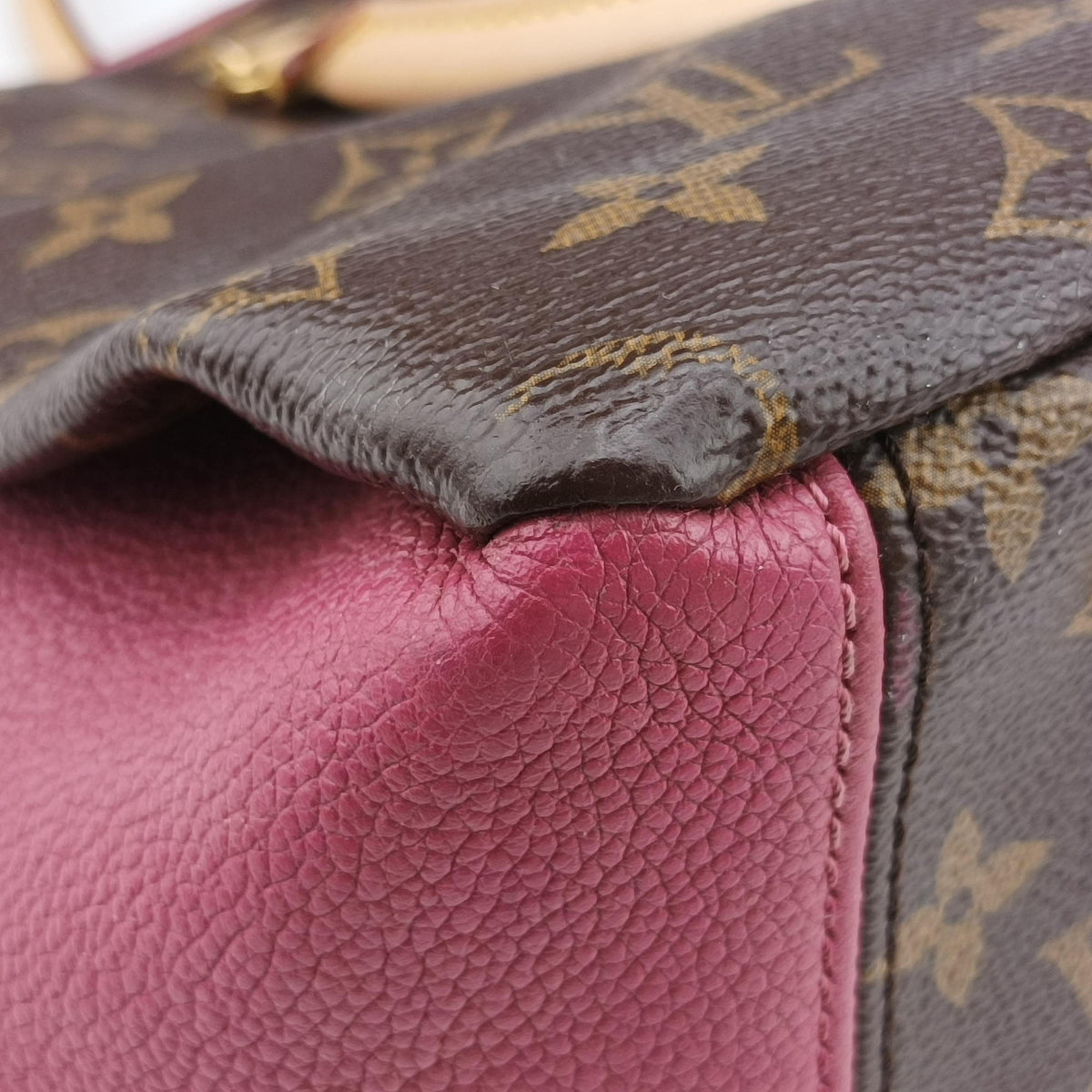 Secondhand Louis Vuitton PALLAS brown×Rose Bruyere Monogram Canvas×calf leather M43705 shoulderbag | stylenewstar