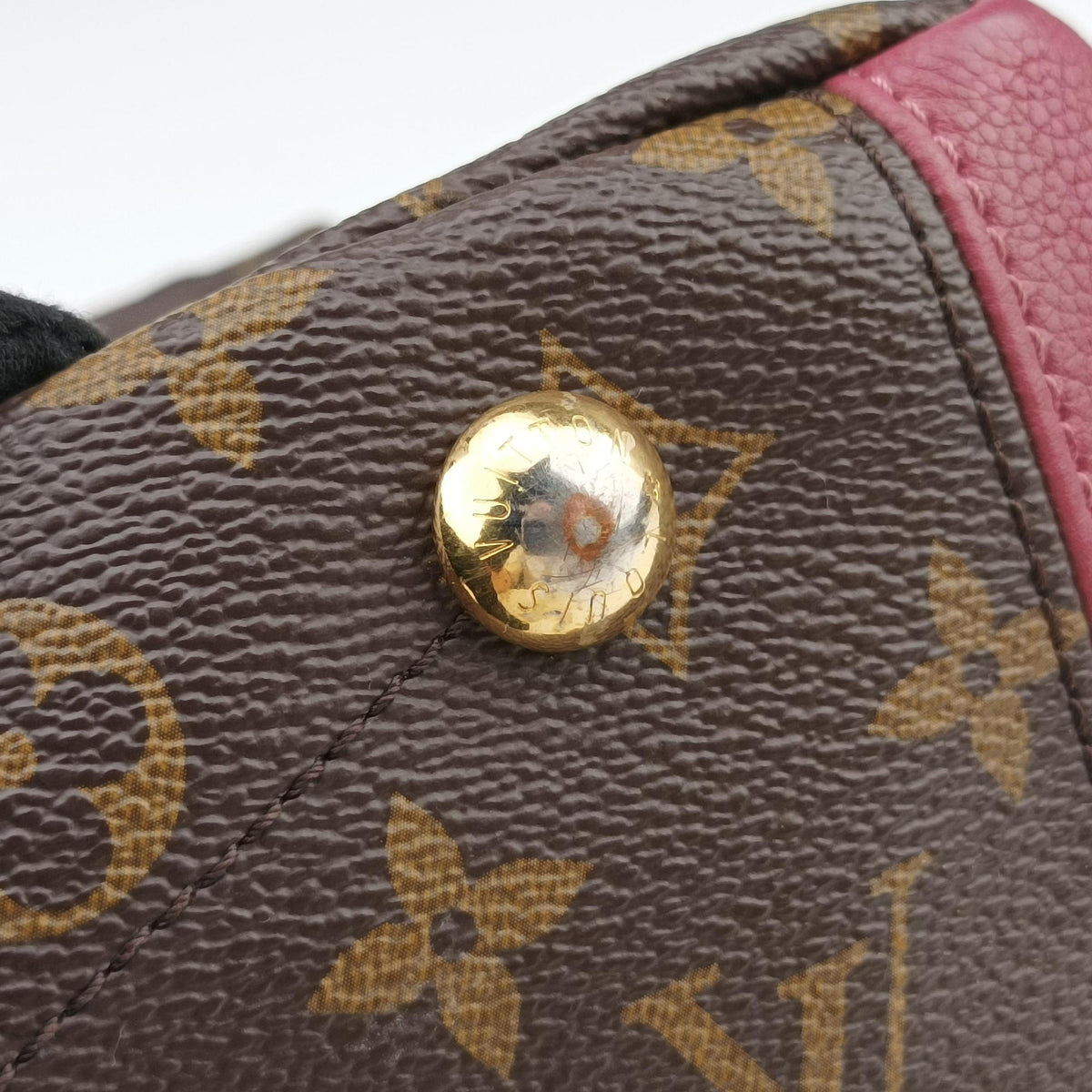Secondhand Louis Vuitton PALLAS brown×Rose Bruyere Monogram Canvas×calf leather M43705 shoulderbag | stylenewstar