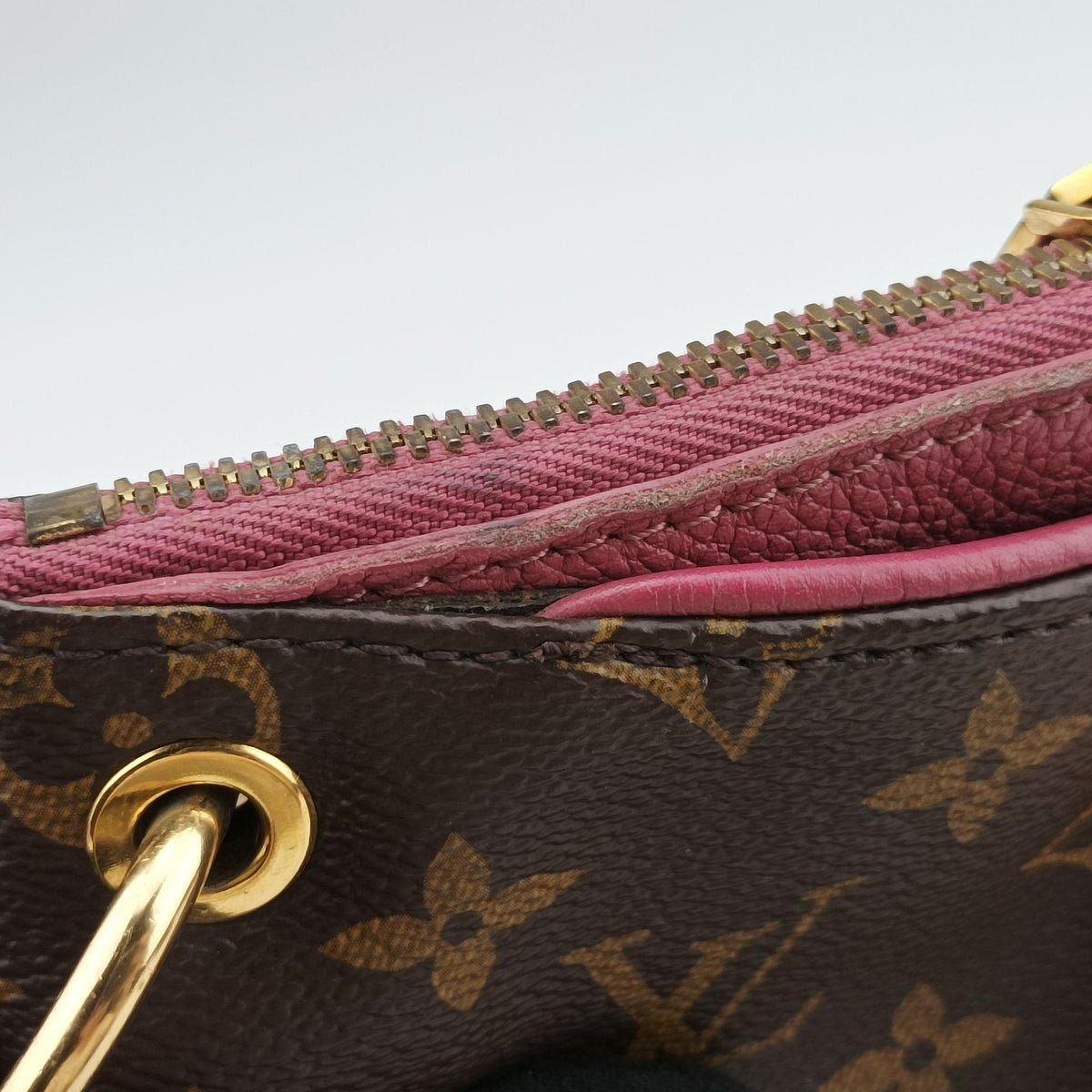 Secondhand Louis Vuitton PALLAS brown×Rose Bruyere Monogram Canvas×calf leather M43705 shoulderbag | stylenewstar