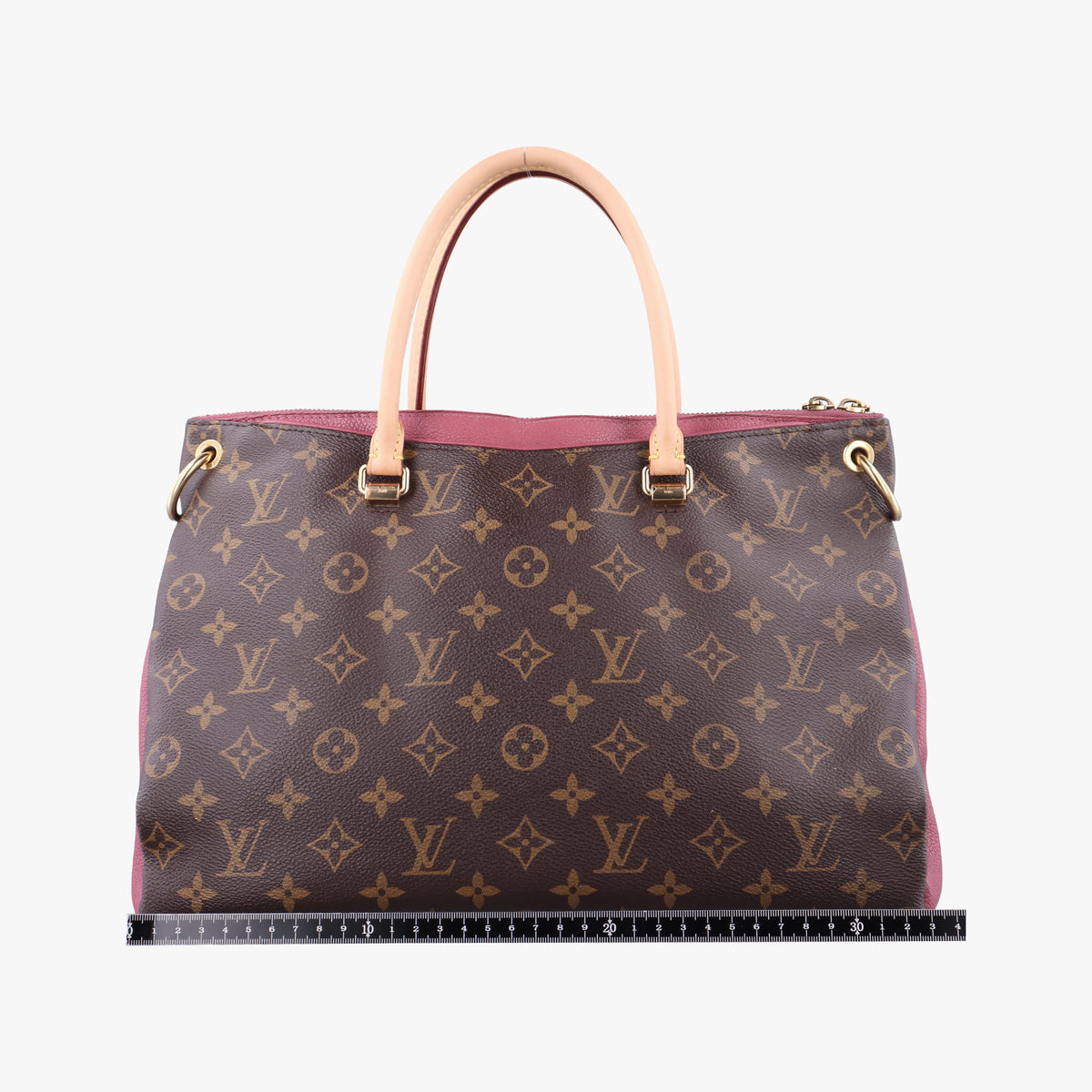 Secondhand Louis Vuitton PALLAS brown×Rose Bruyere Monogram Canvas×calf leather M43705 shoulderbag | stylenewstar