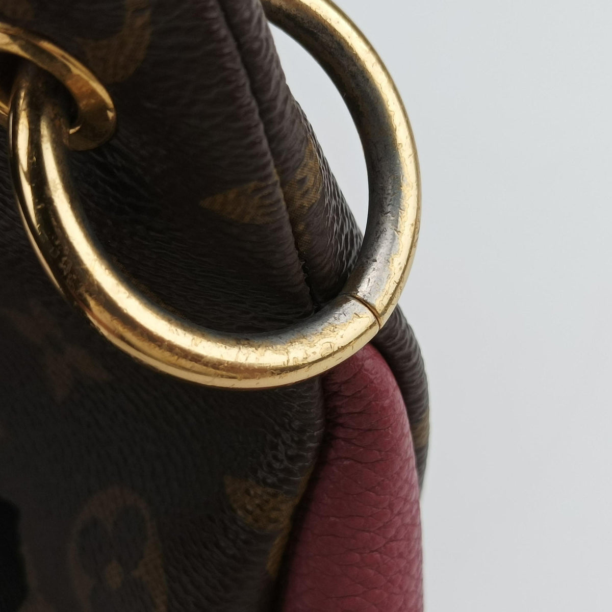 Secondhand Louis Vuitton PALLAS brown×Rose Bruyere Monogram Canvas×calf leather M43705 shoulderbag | stylenewstar