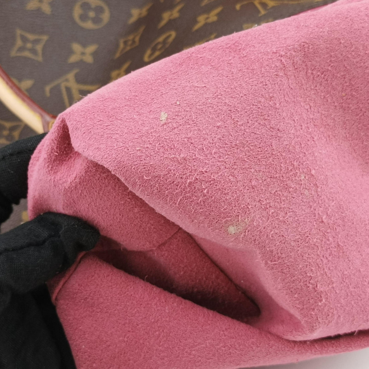 Secondhand Louis Vuitton PALLAS brown×Rose Bruyere Monogram Canvas×calf leather M43705 shoulderbag | stylenewstar