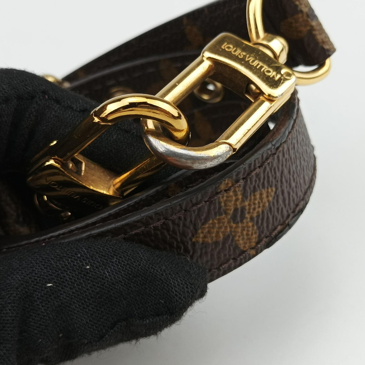 Secondhand Louis Vuitton PALLAS brown×Rose Bruyere Monogram Canvas×calf leather M43705 shoulderbag | stylenewstar