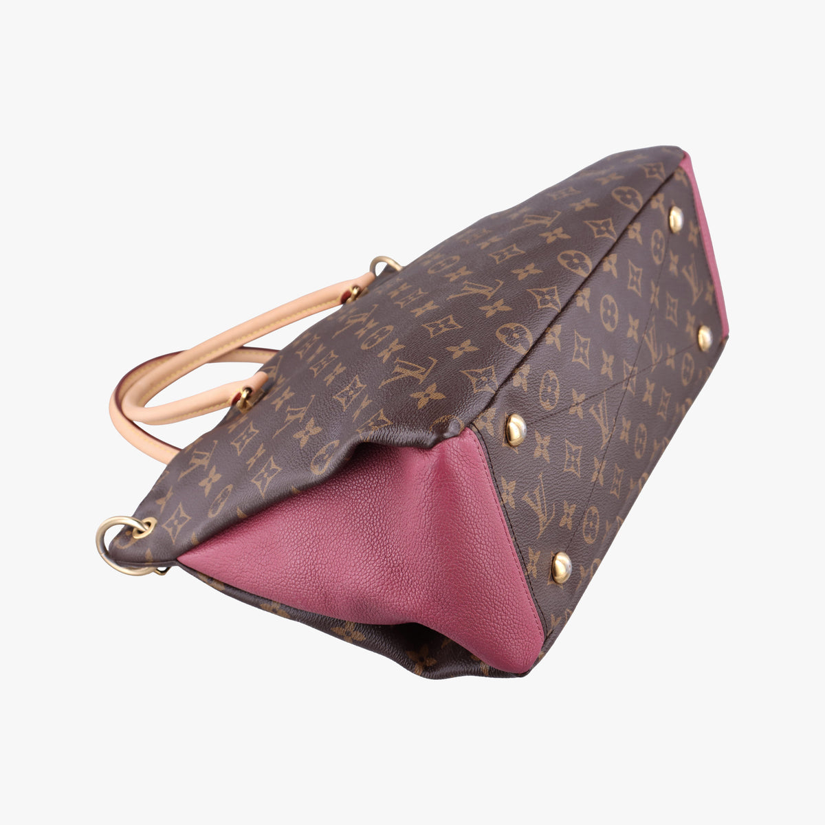Secondhand Louis Vuitton PALLAS brown×Rose Bruyere Monogram Canvas×calf leather M43705 shoulderbag | stylenewstar