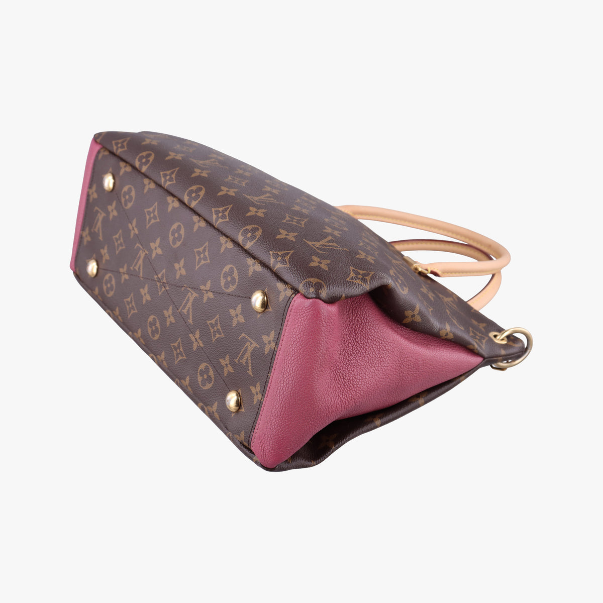 Vintage Louis Vuitton PALLAS brown×Rose Bruyere Monogram Canvas×calf leather M43705 shoulderbag | stylenewstar