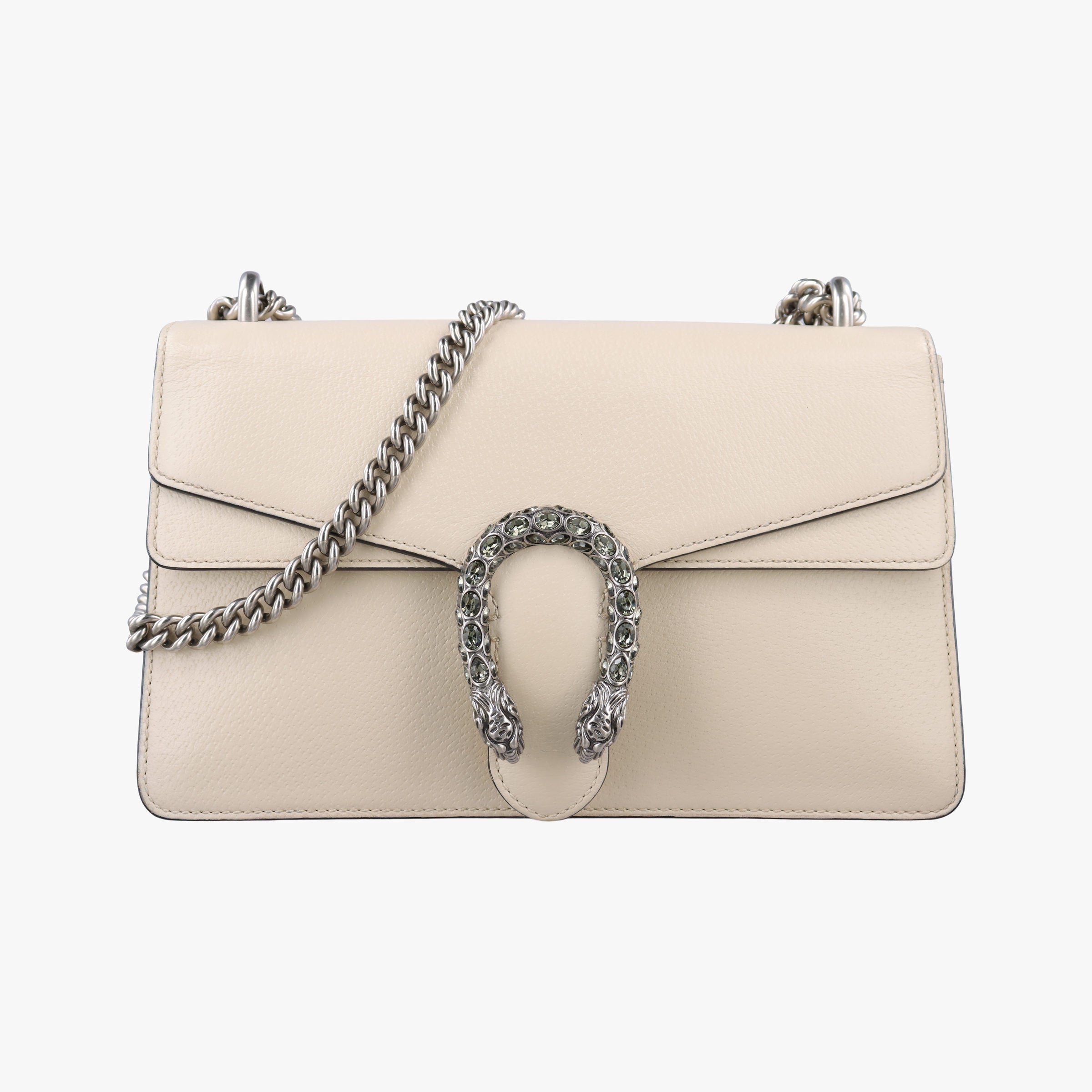 Pre-owned Gucci Dionysus White Leather 400249 shoulderbag | stylenewstar