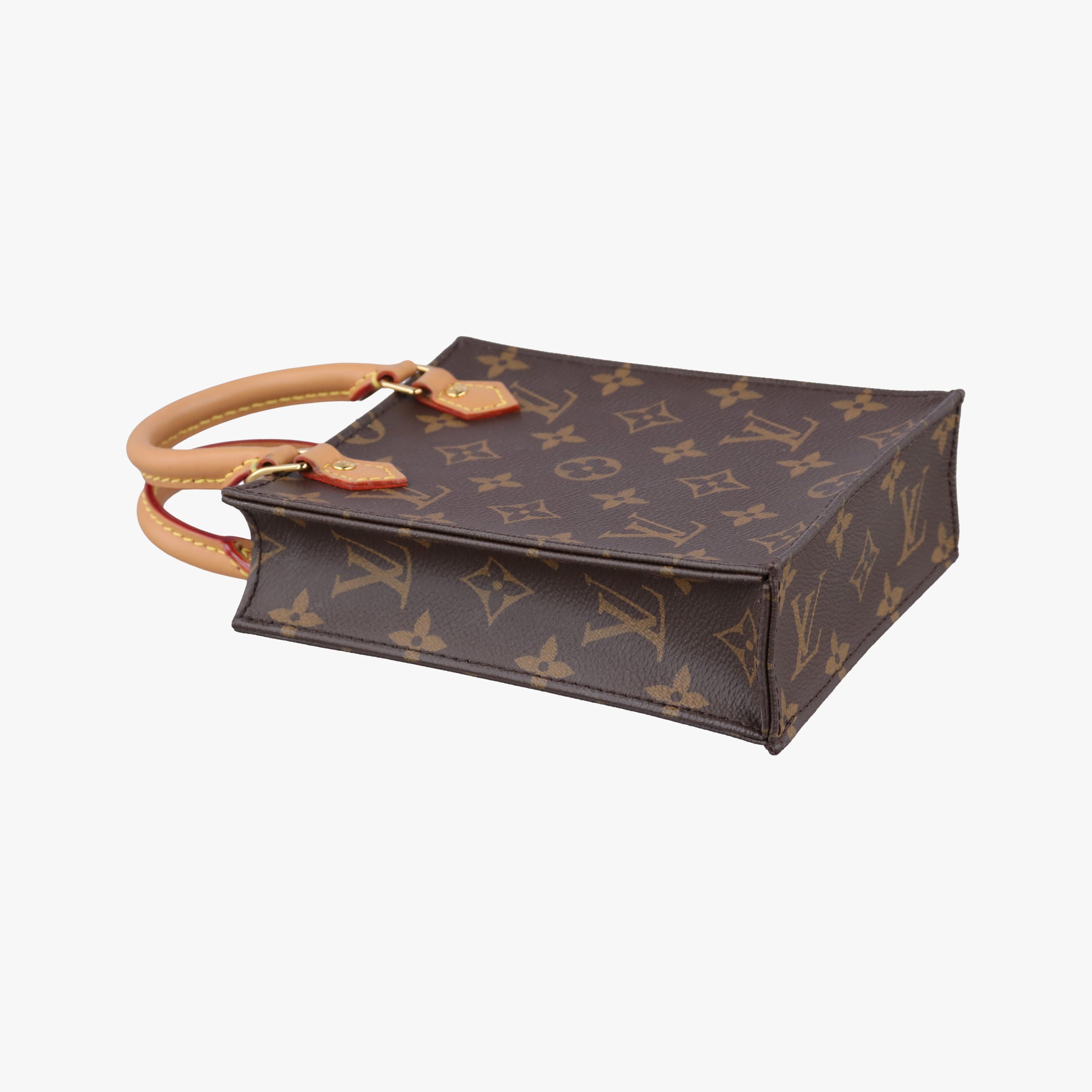 Pre-owned Louis Vuitton Petit Sac Plat Brown Monogram Canvas M69442 shoulderbag | stylenewstar