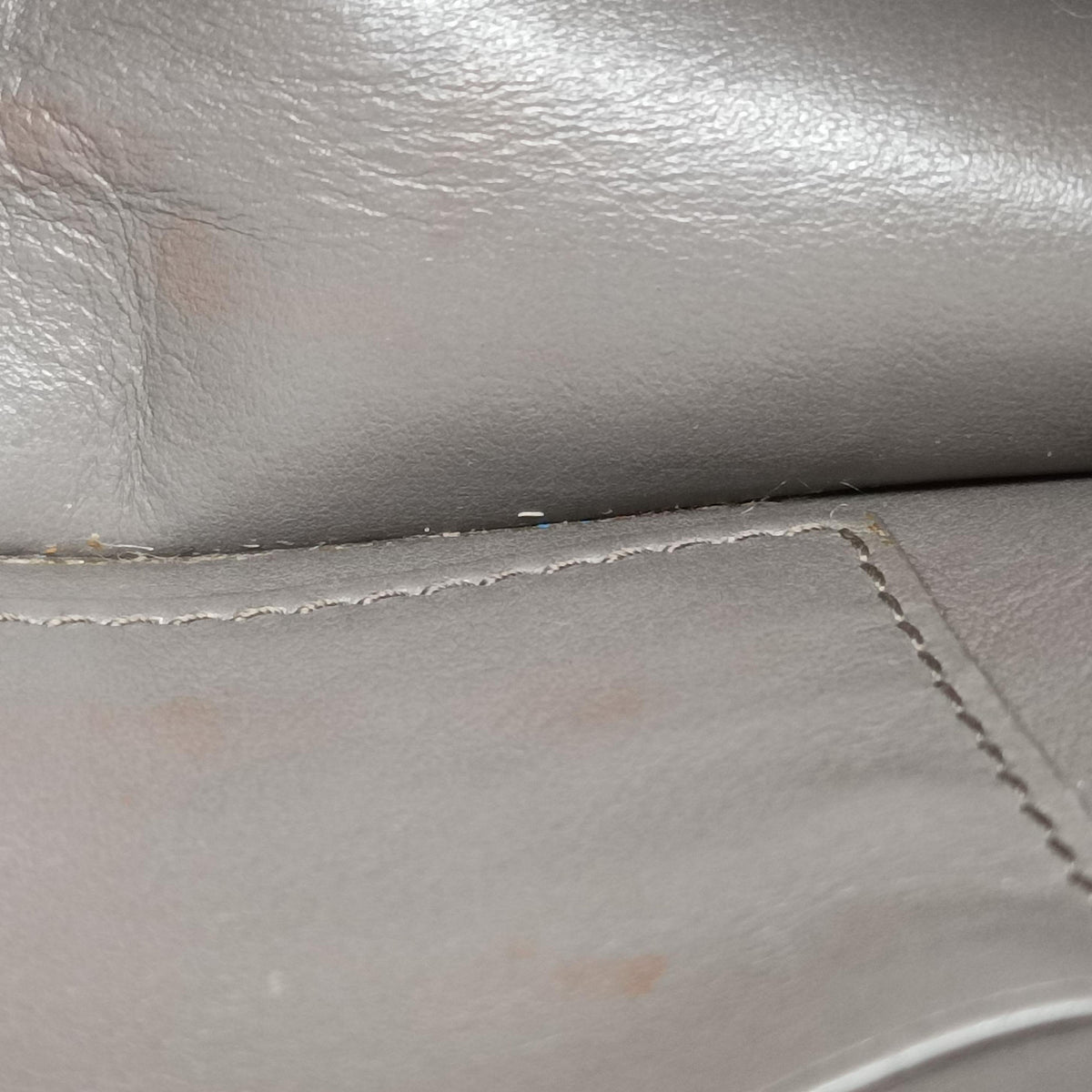 Pre-owned Yves Saint Laurent SUNSET Grey Leather 452157 shoulderbag | stylenewstar
