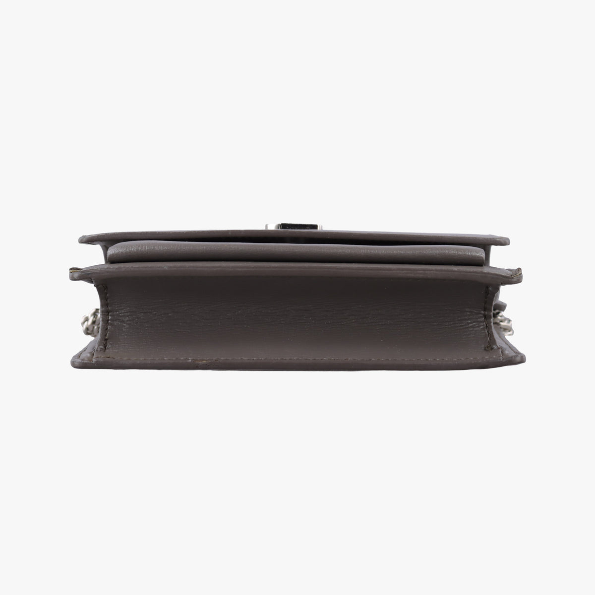 Pre-owned Yves Saint Laurent SUNSET Grey Leather 452157 shoulderbag | stylenewstar