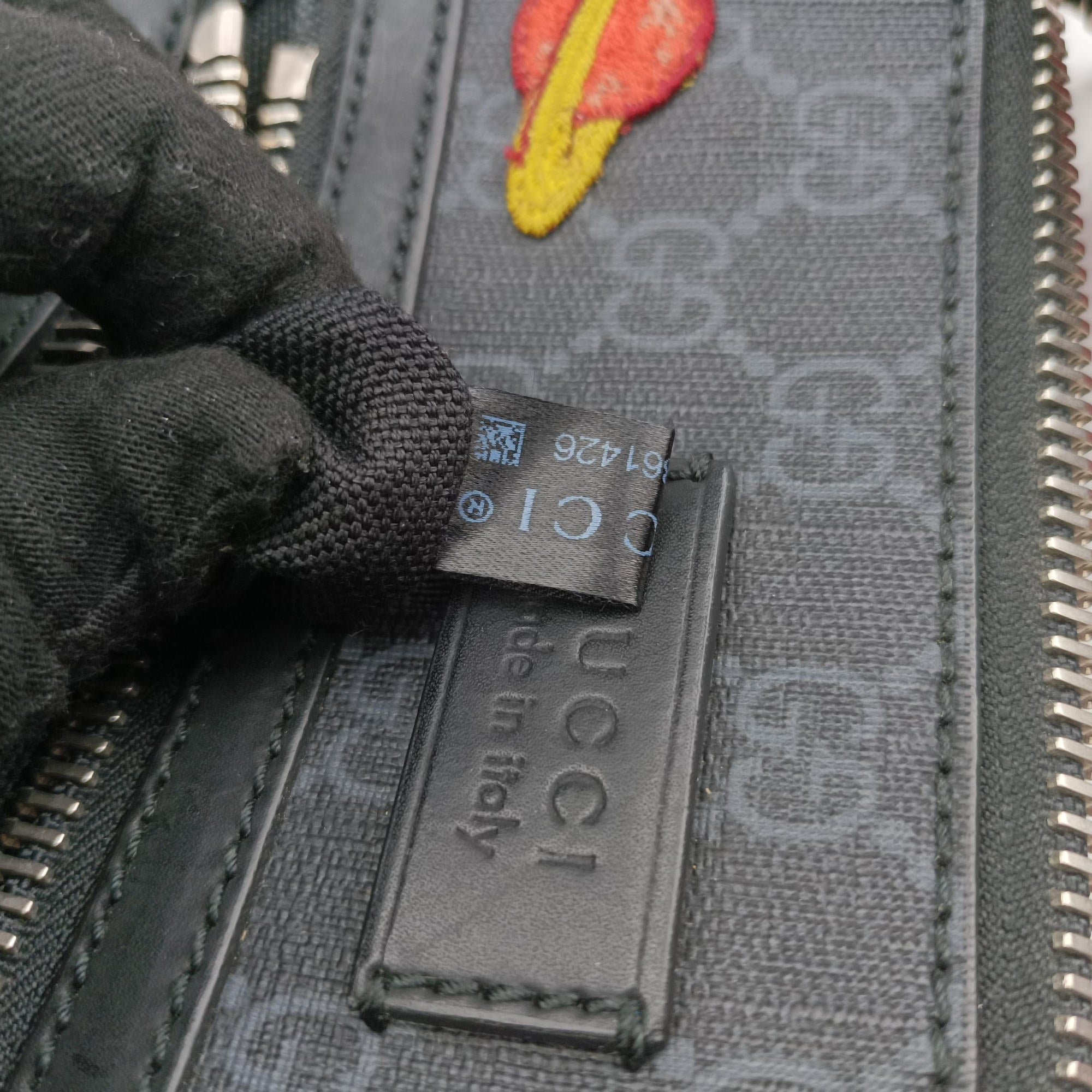 Pre-owned Gucci GG Supreme Courrier Messenger Black×Multicolour PVC coated canvas×Leather 547751 shoulderbag | stylenewstar