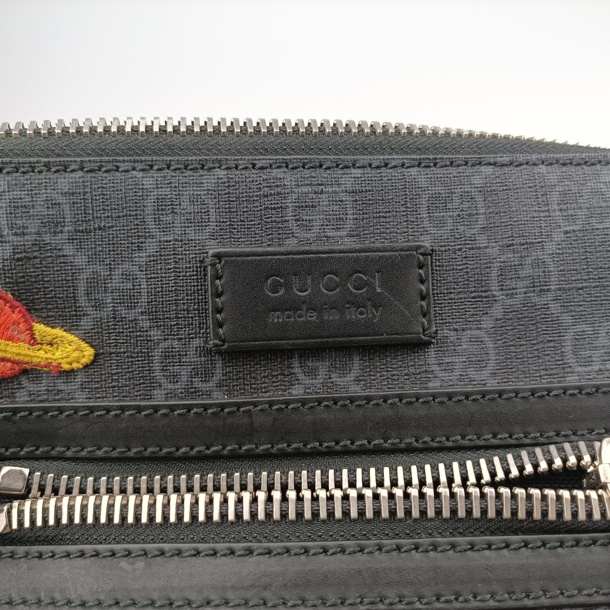 Pre-owned Gucci GG Supreme Courrier Messenger Black×Multicolour PVC coated canvas×Leather 547751 shoulderbag | stylenewstar