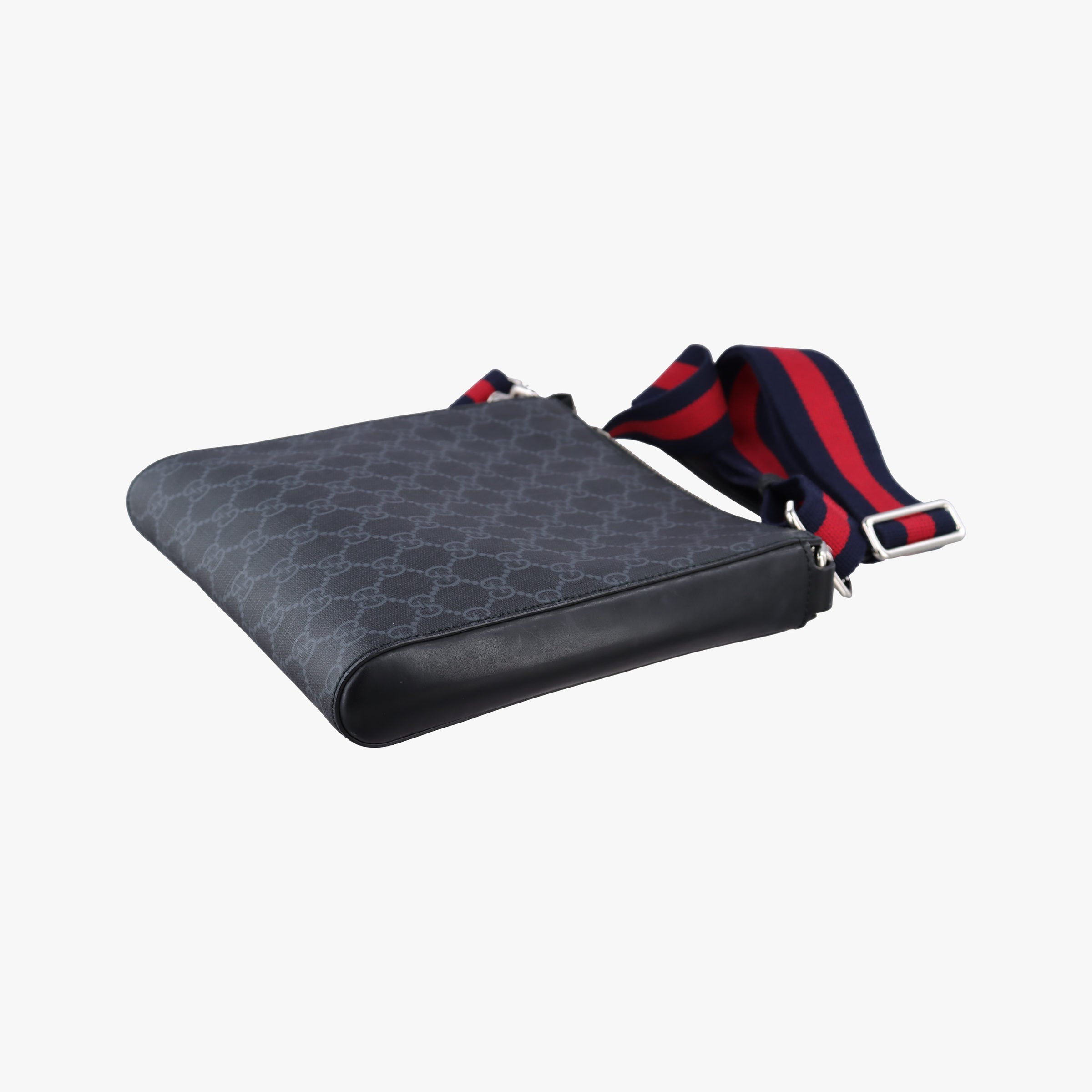 Pre-owned Gucci GG Supreme Courrier Messenger Black×Multicolour PVC coated canvas×Leather 547751 shoulderbag | stylenewstar