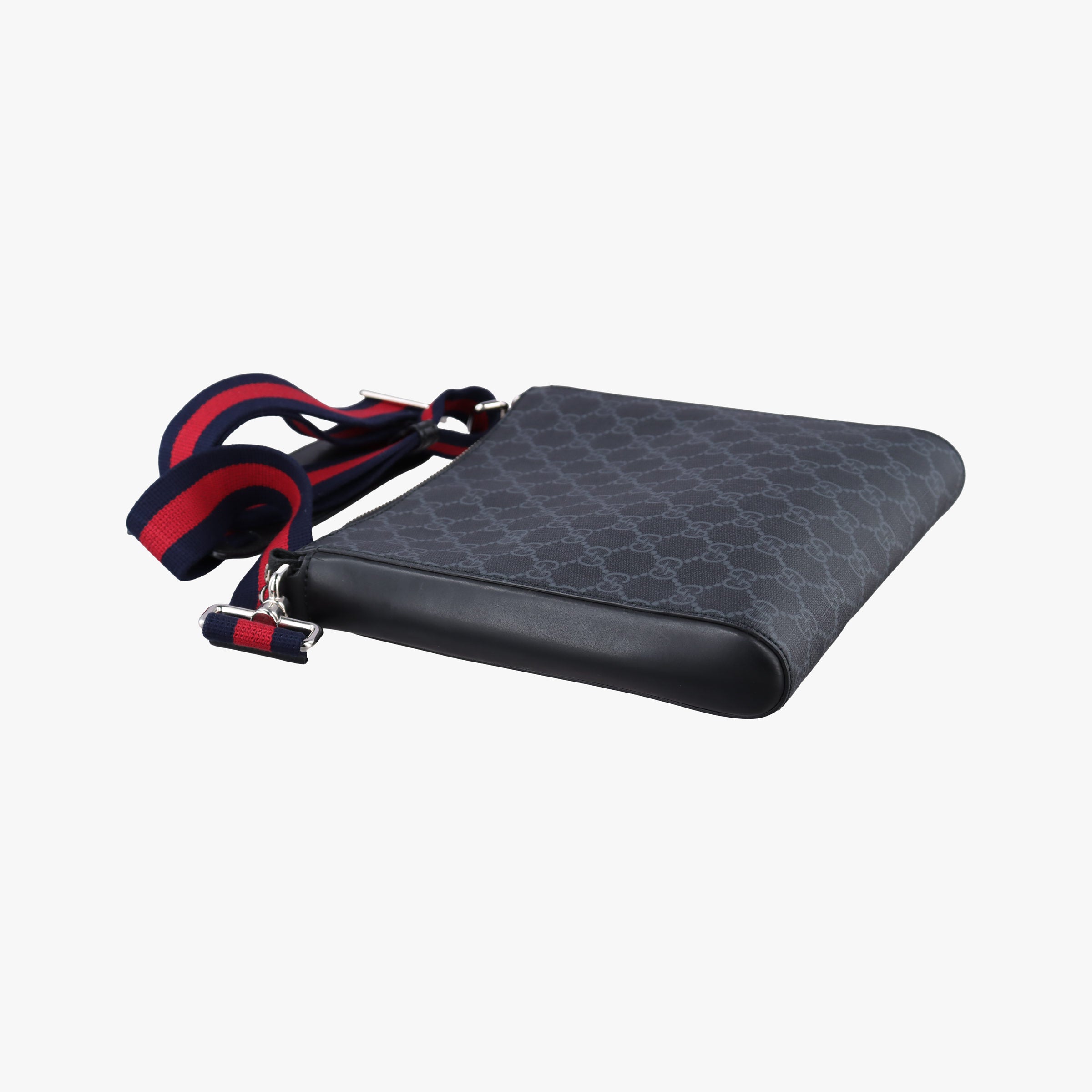 Pre-owned Gucci GG Supreme Courrier Messenger Black×Multicolour PVC coated canvas×Leather 547751 shoulderbag | stylenewstar