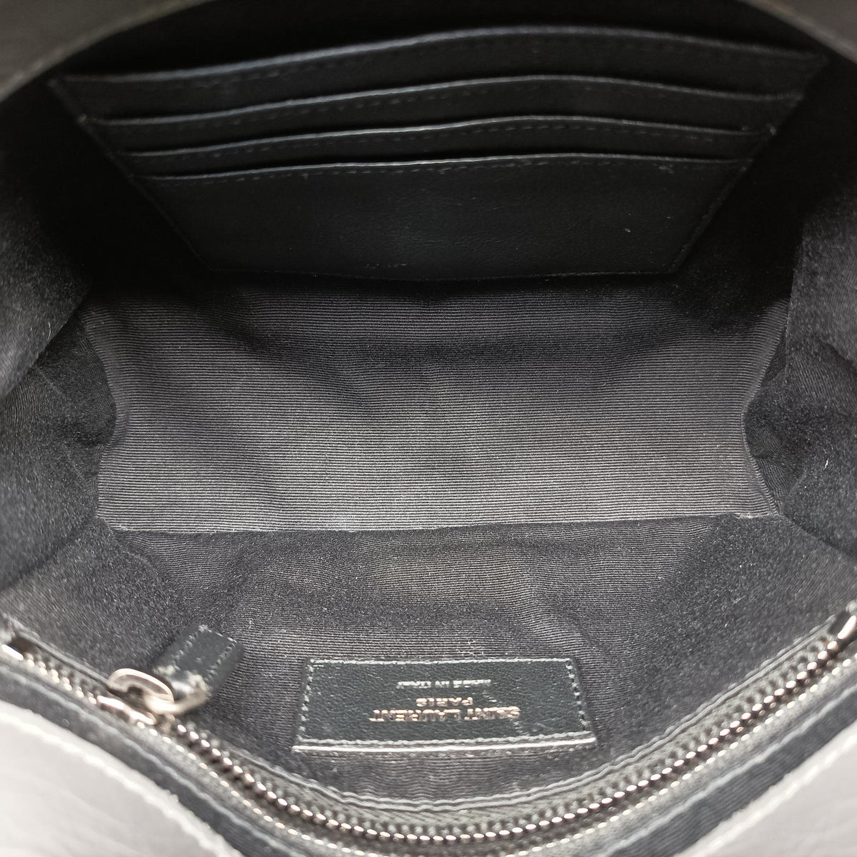 Pre-owned Yves Saint Laurent Niki Grey Leather 583103 shoulderbag | stylenewstar