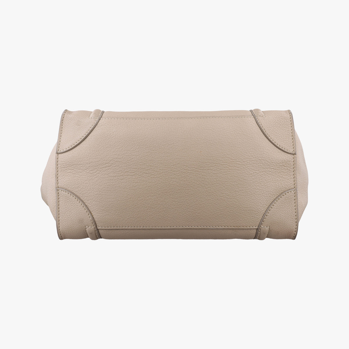 Pre-owned Celine luggage mini shopper Beige Leather  handbag | stylenewstar