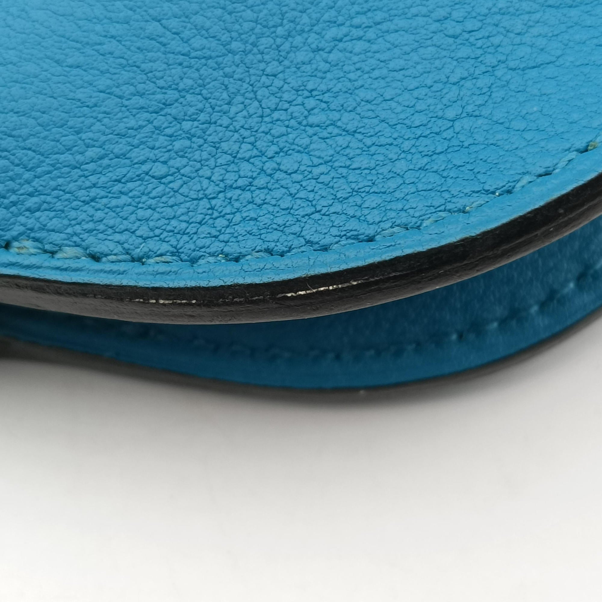 Pre-owned Hermes Convoyeur Blue Leather  shoulderbag | stylenewstar